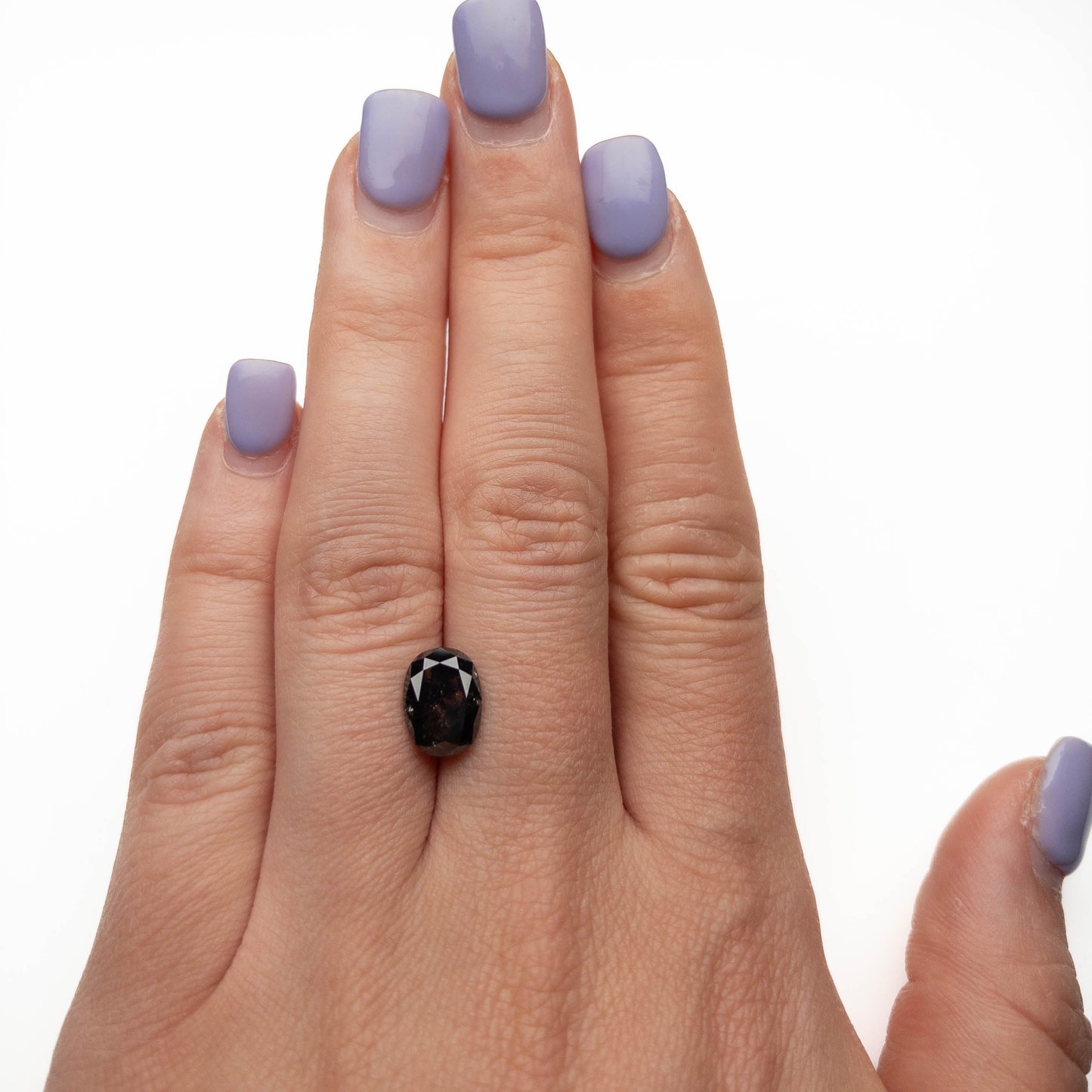 2.56 Carat Black Double Cut Oval Diamond