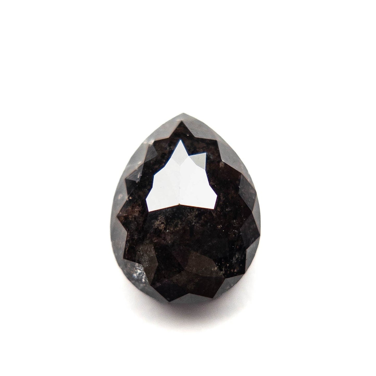 2.81 Carat Black Double Cut Pear Diamond