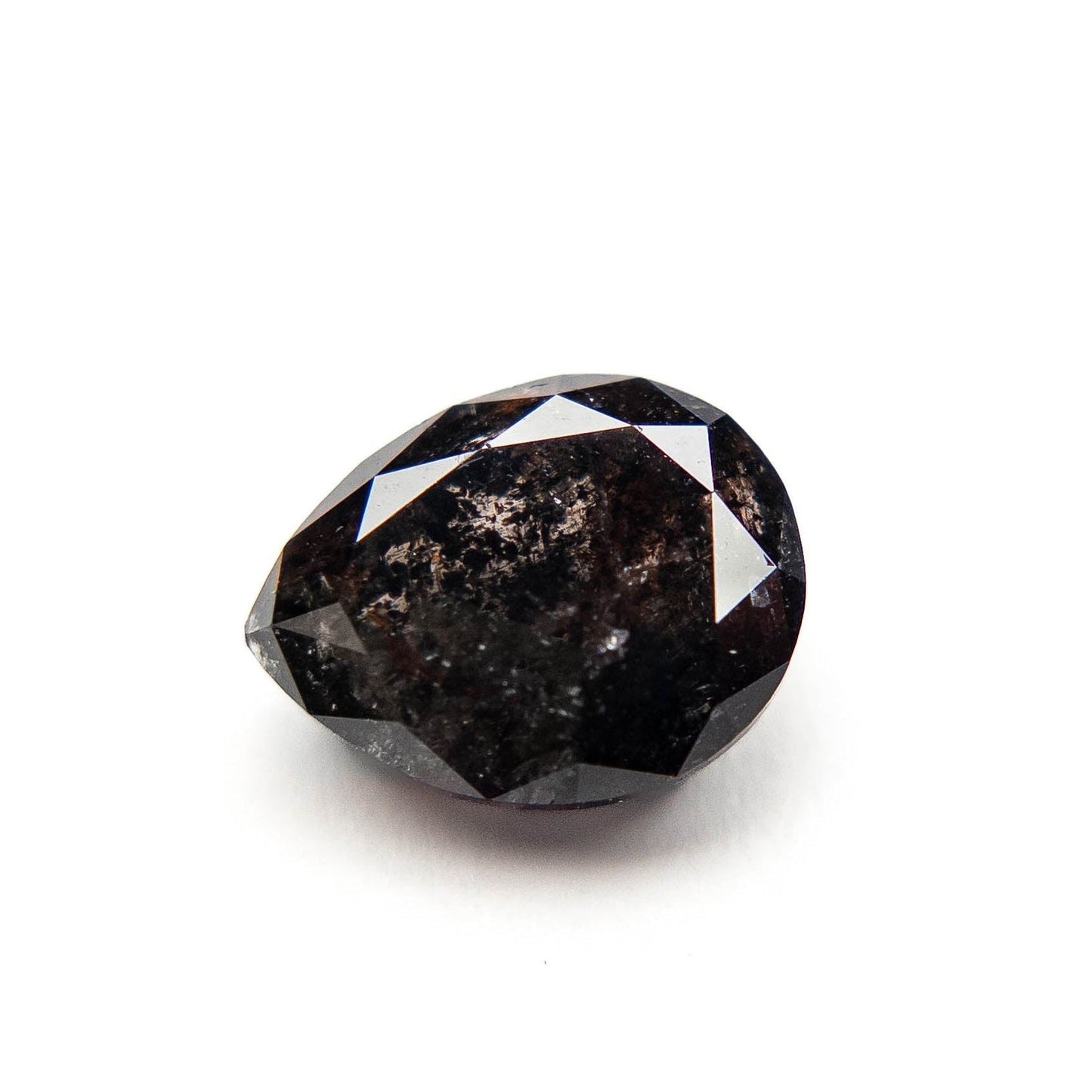 2.81 Carat Black Double Cut Pear Diamond
