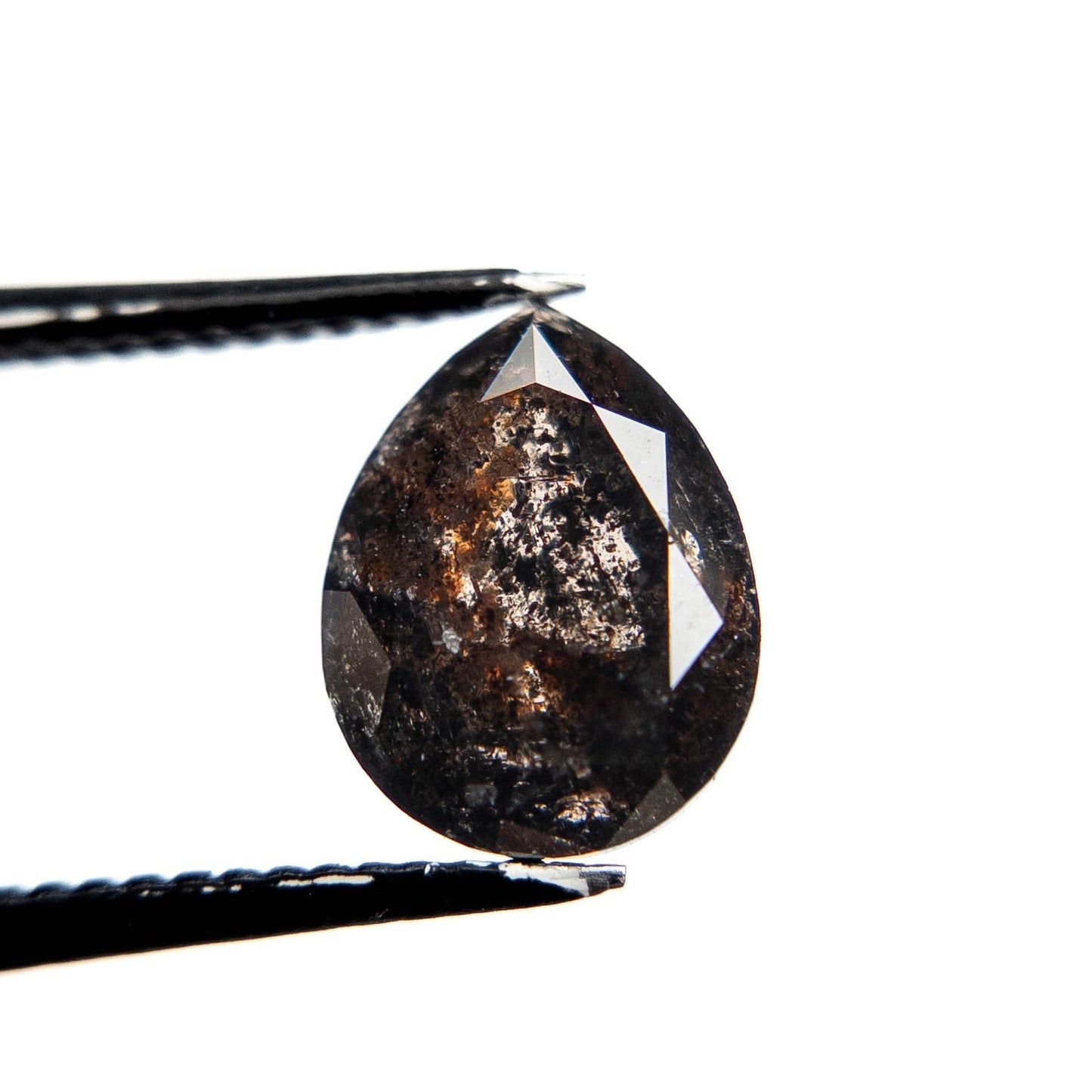 2.81 Carat Black Double Cut Pear Diamond