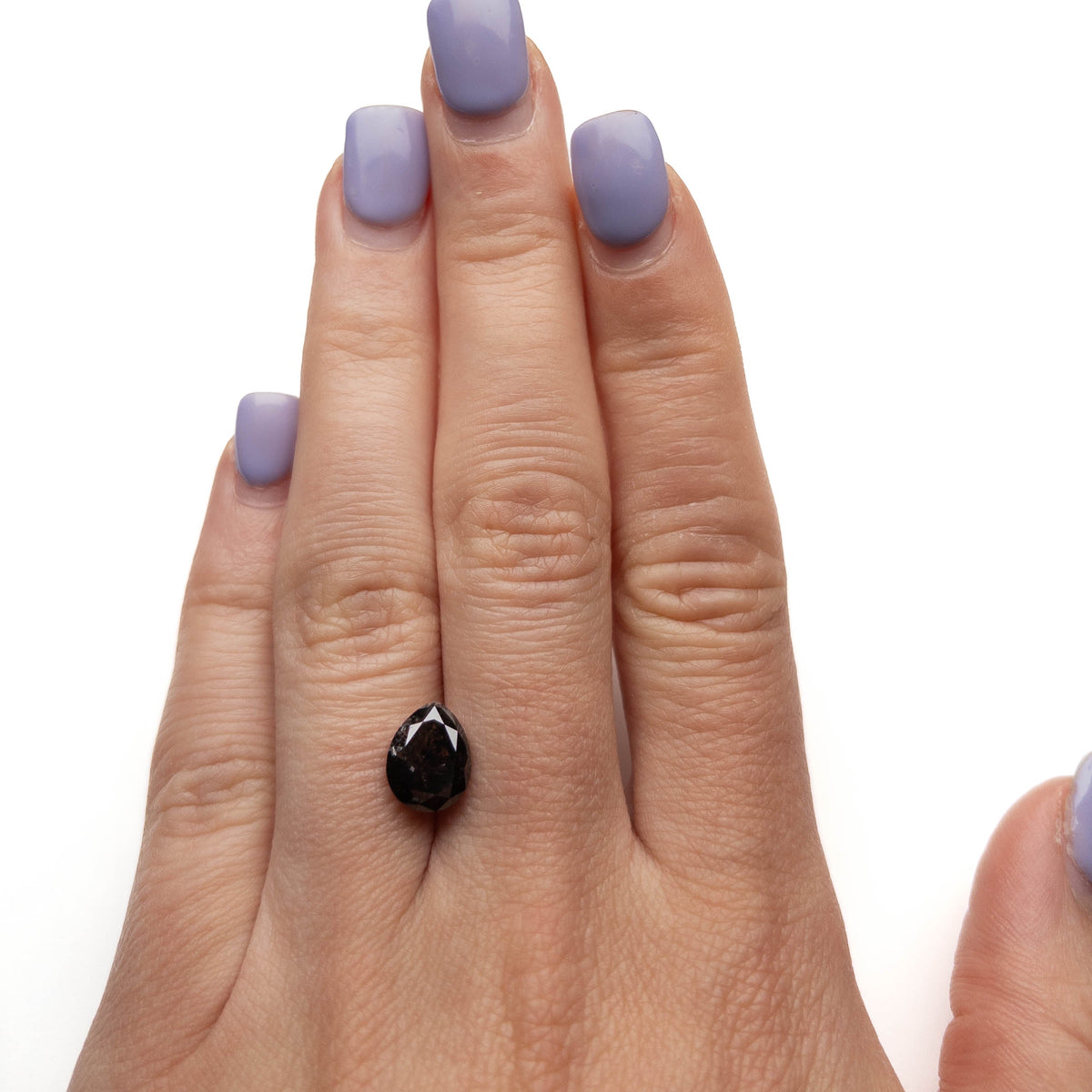 2.81 Carat Black Double Cut Pear Diamond