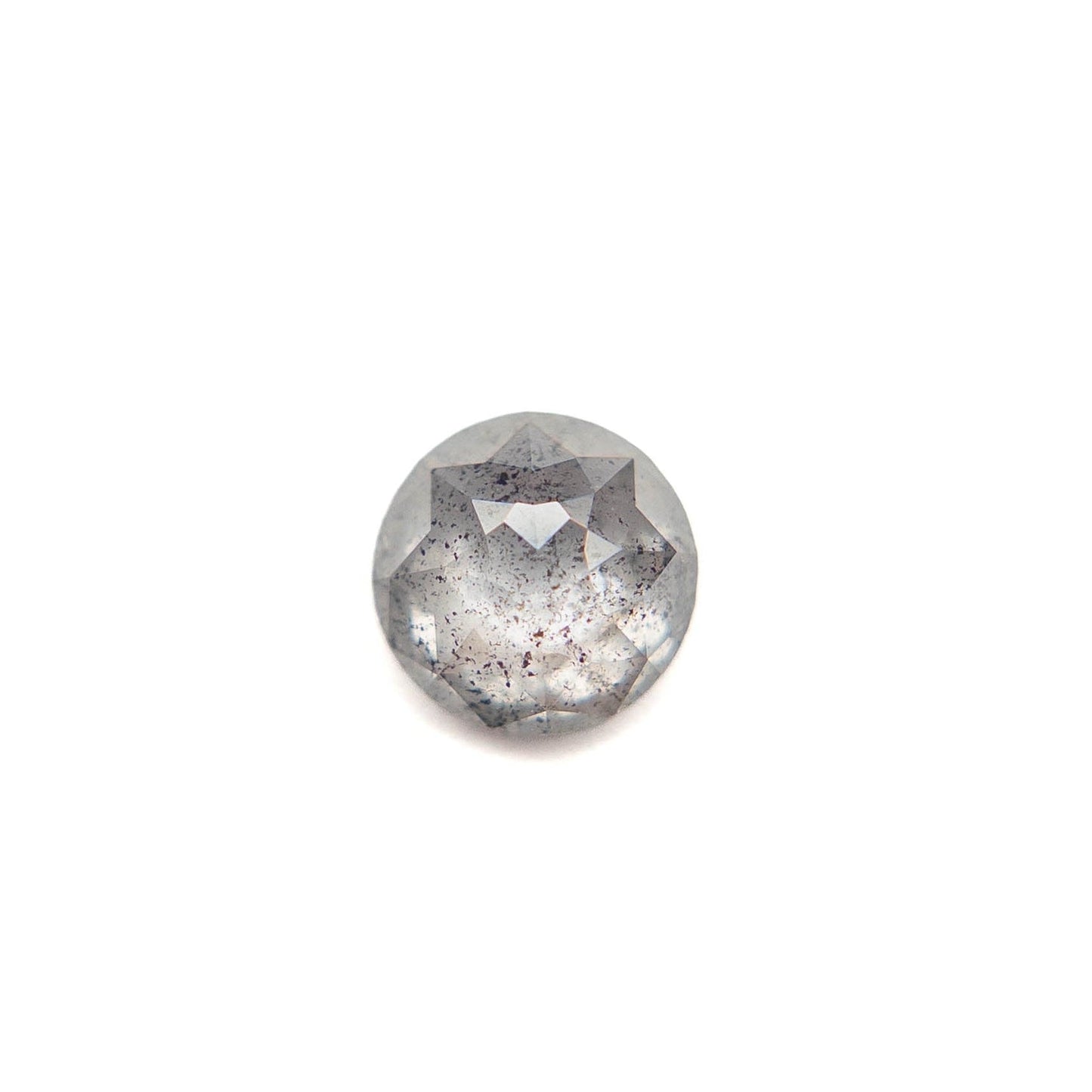 .68 Carat Icy Salt and Pepper Rose Cut Round Diamond