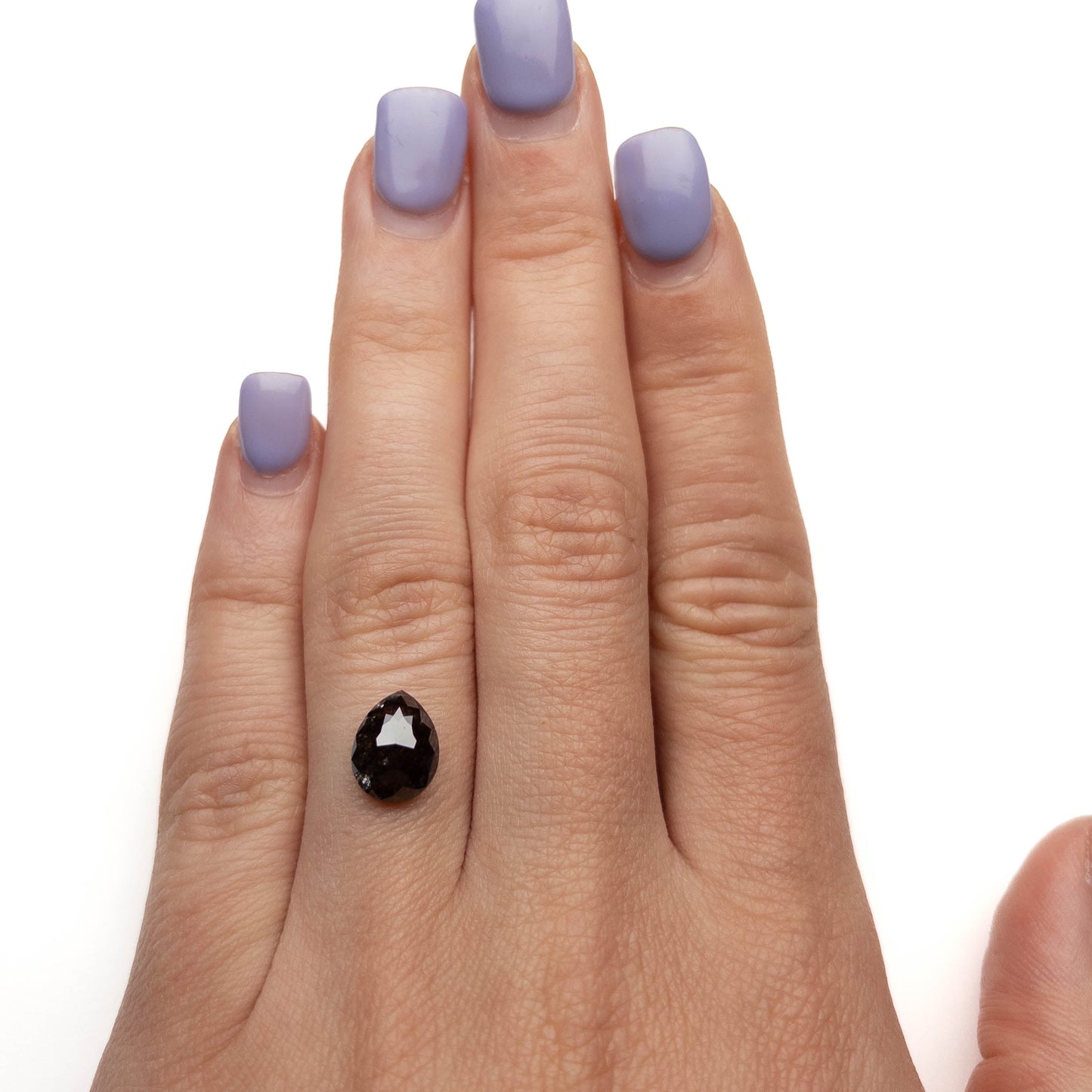 2.81 Carat Black Double Cut Pear Diamond