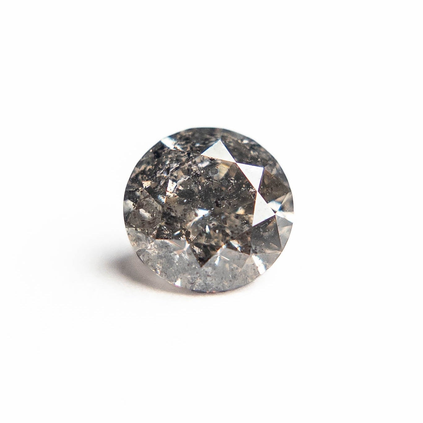 1.07 Carat Salt and Pepper Brilliant Cut Round Diamond