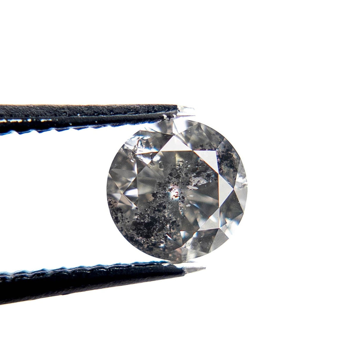 1.04 Carat Salt and Pepper Brilliant Round Diamond