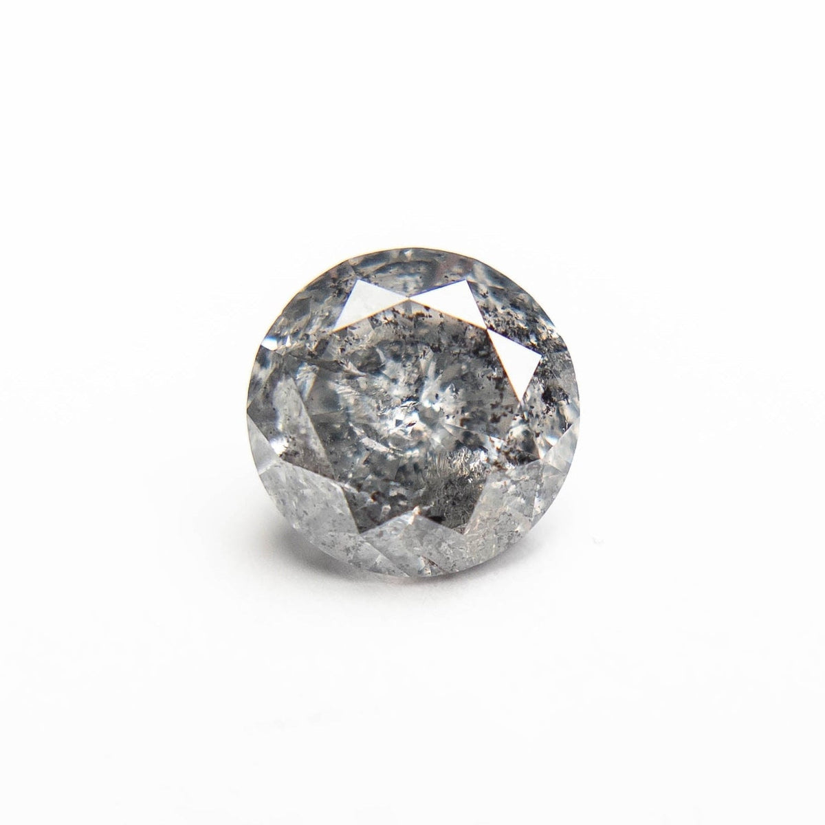 1.83 Carat Salt and Pepper Brilliant Cut Round Diamond