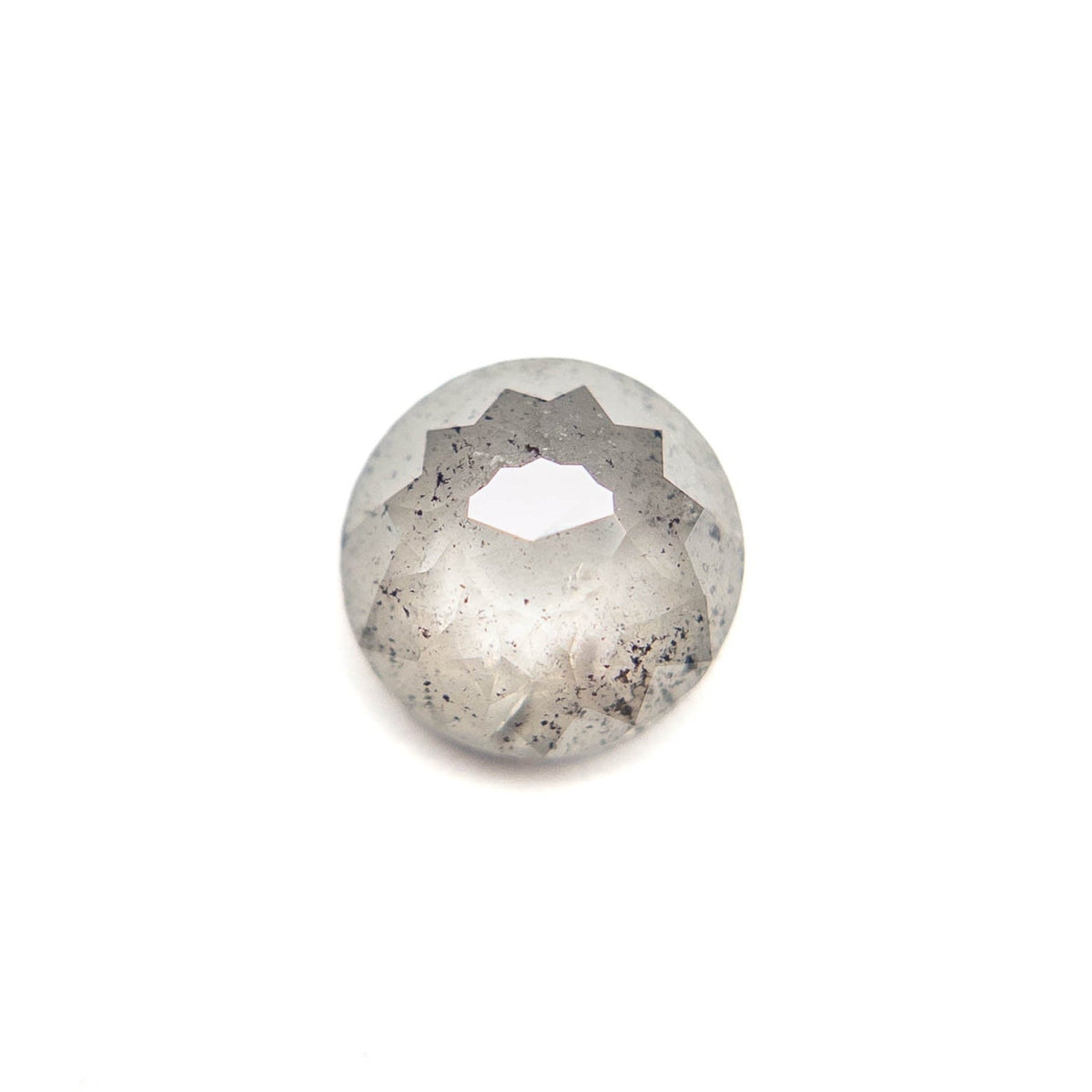 1.11 Carat Salt and Pepper Rose Cut Round Diamond