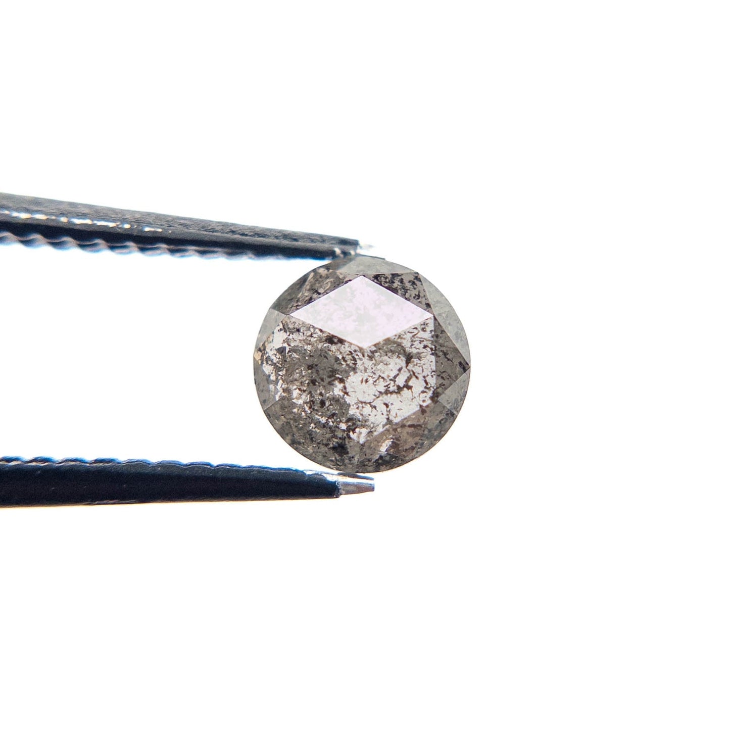 .75 Carat Salt and Pepper Rose Cut Round Diamond