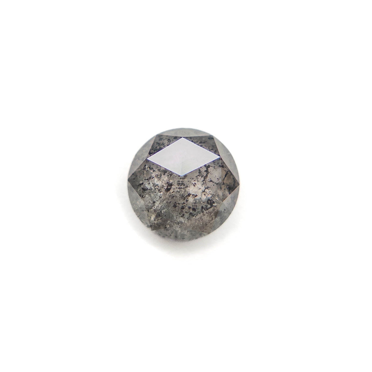 .75 Carat Salt and Pepper Rose Cut Round Diamond