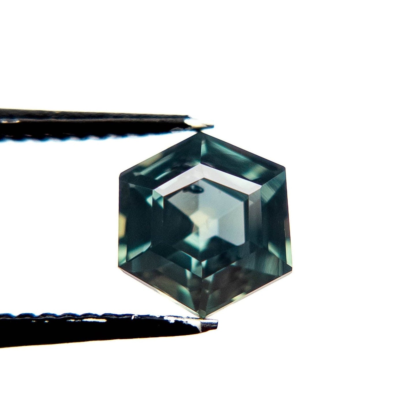 2.02 Carat Teal Brilliant Cut Hexagon Australian Sapphire