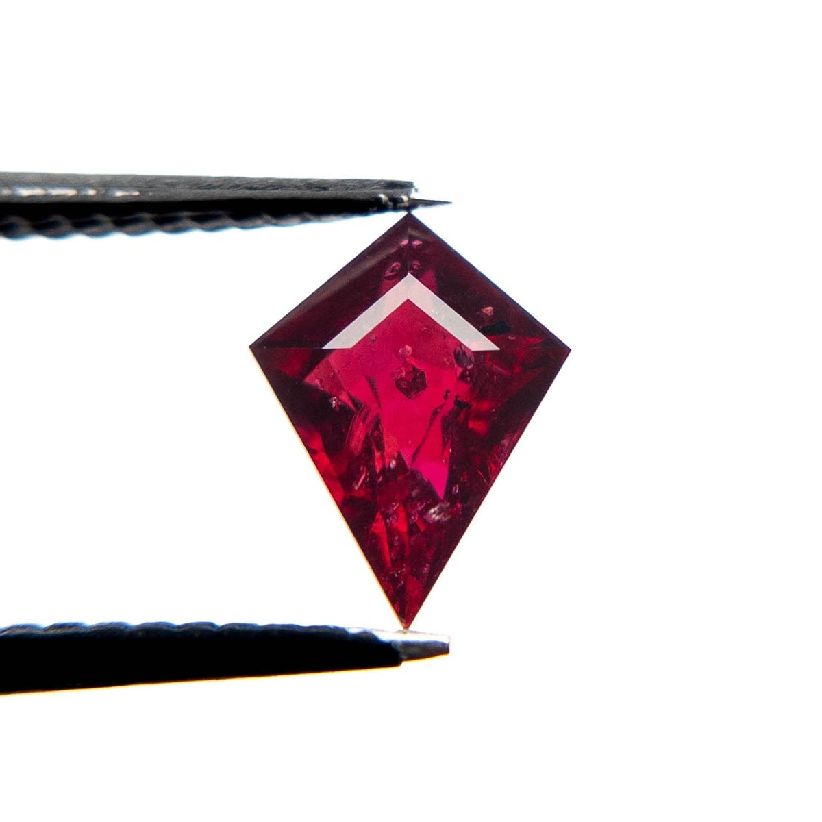 1.26 Carat Deep Red Double Cut Kite Ruby