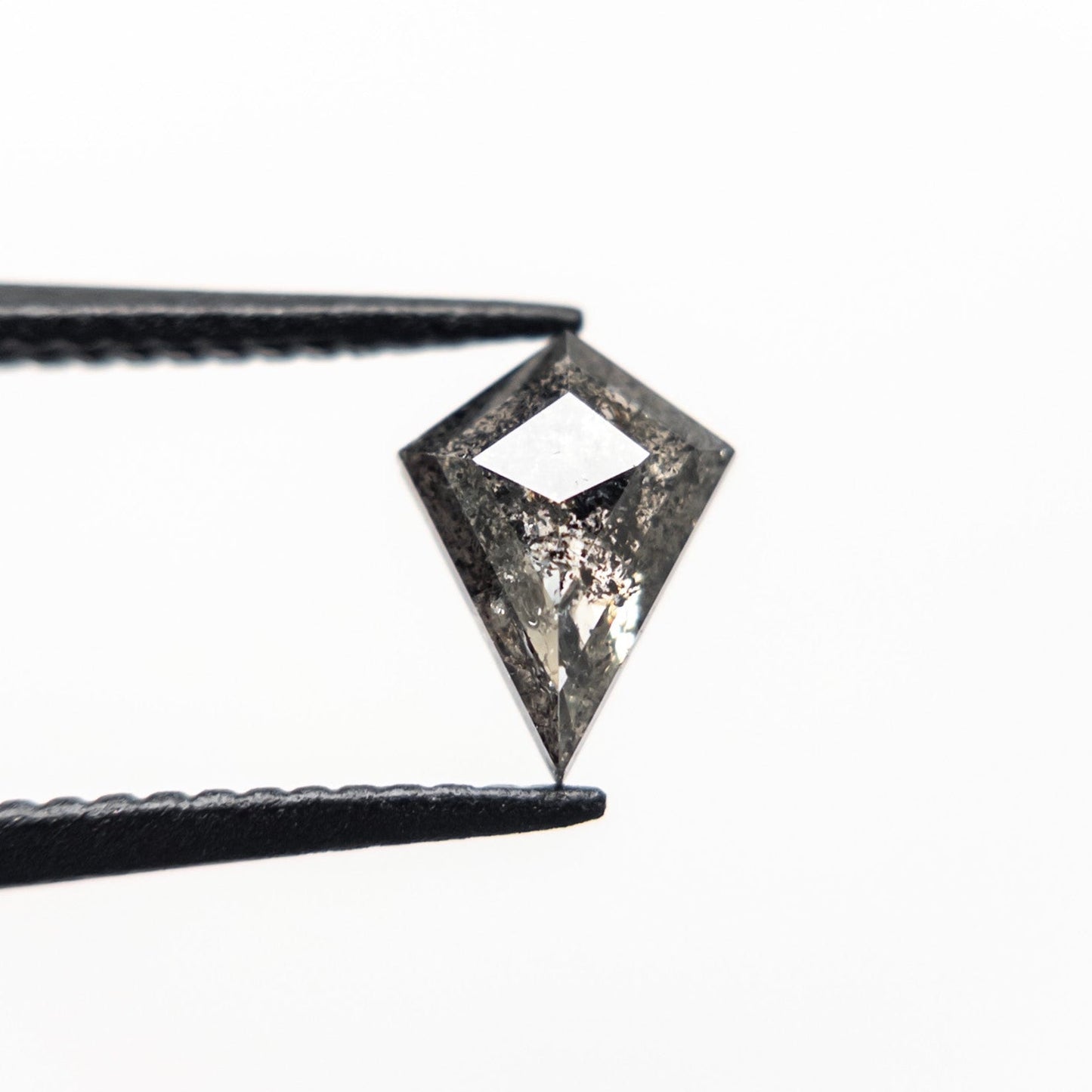 .69 Carat Salt and Pepper Rose Cut Kite Diamond
