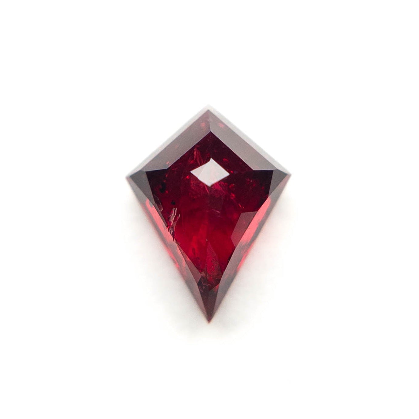 1.26 Carat Deep Red Double Cut Kite Ruby