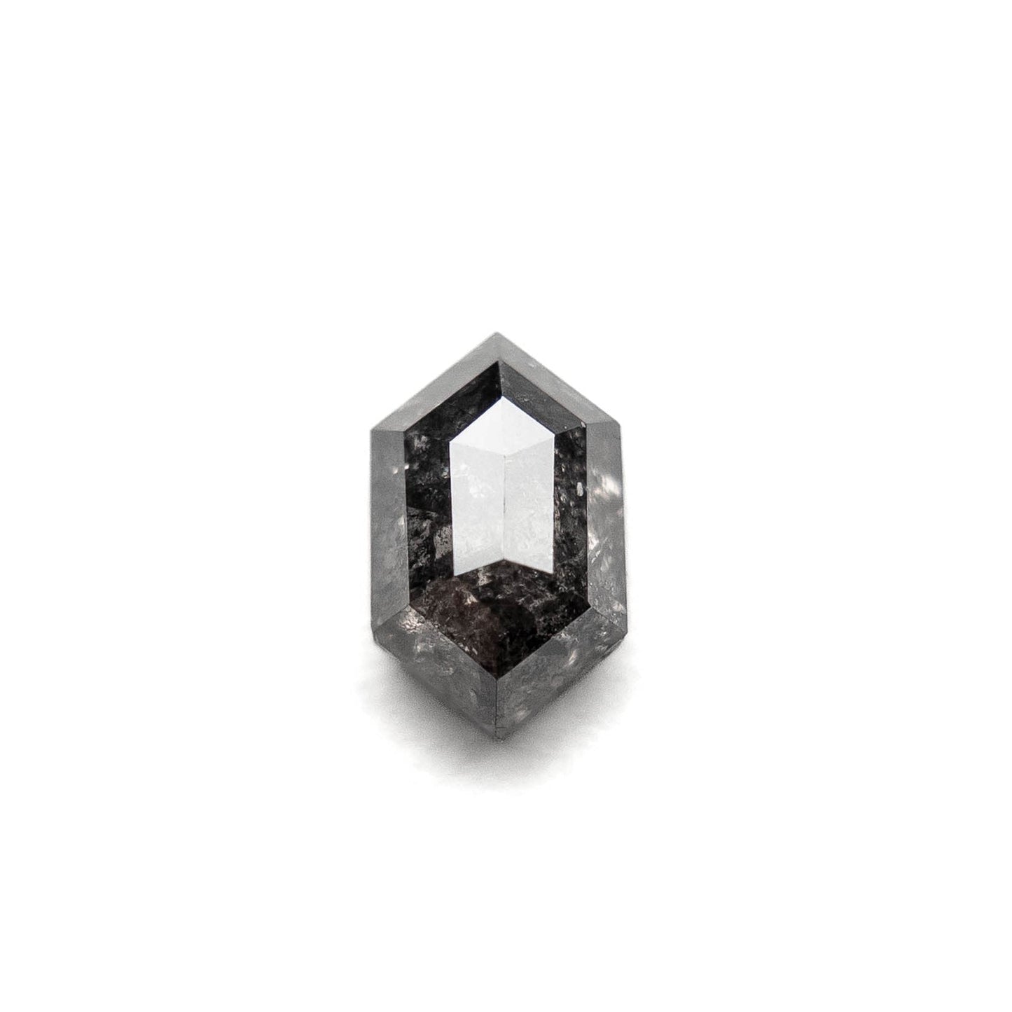 1.17 Carat Salt and Pepper Rose Cut Hexagon Diamond