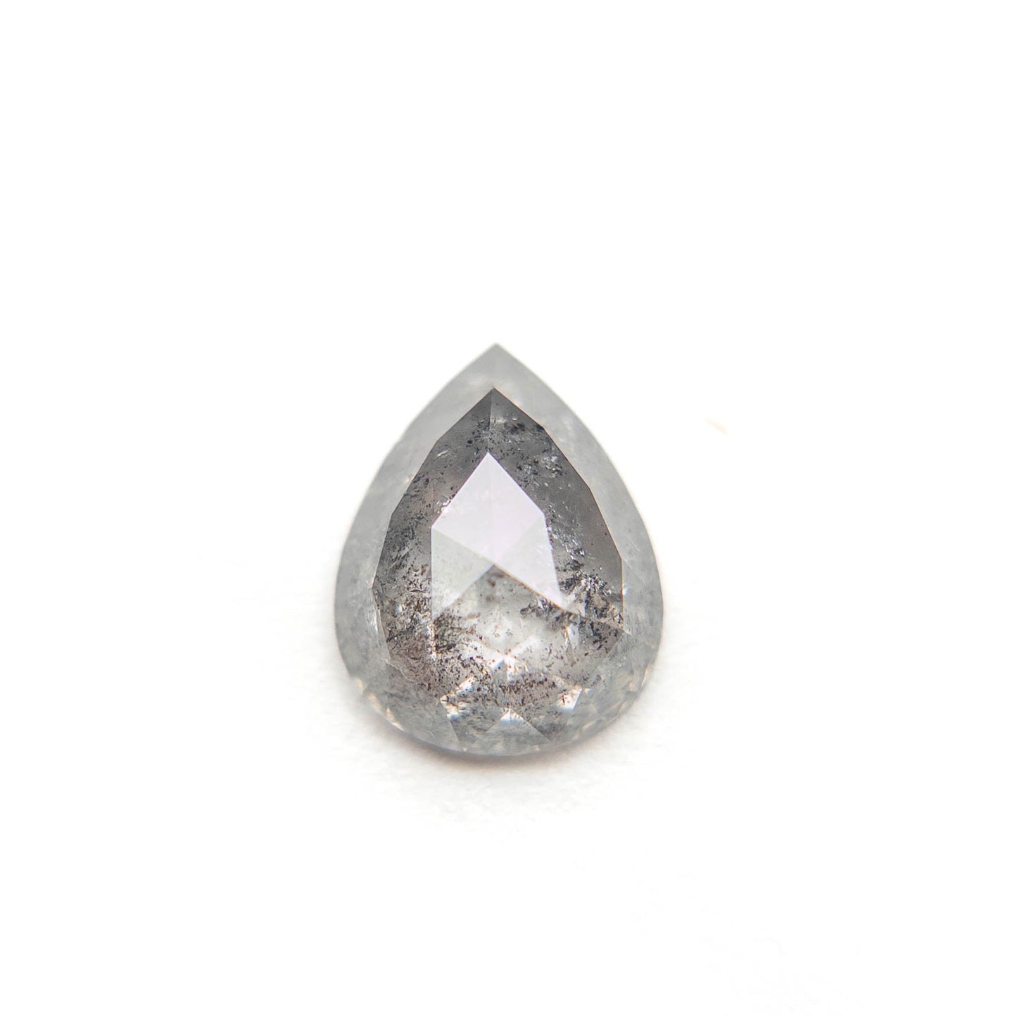1.51 Carat Salt and Pepper Rose Cut Pear Diamond