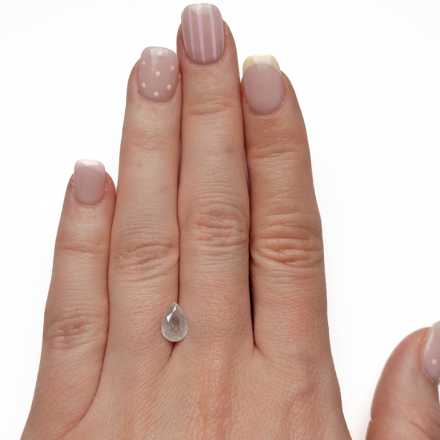 1.72 Carat Icy White Double Cut Pear Diamond