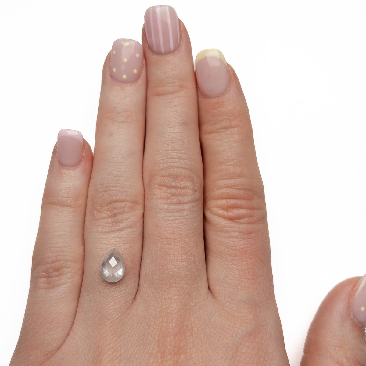 1.72 Carat Icy White Double Cut Pear Diamond