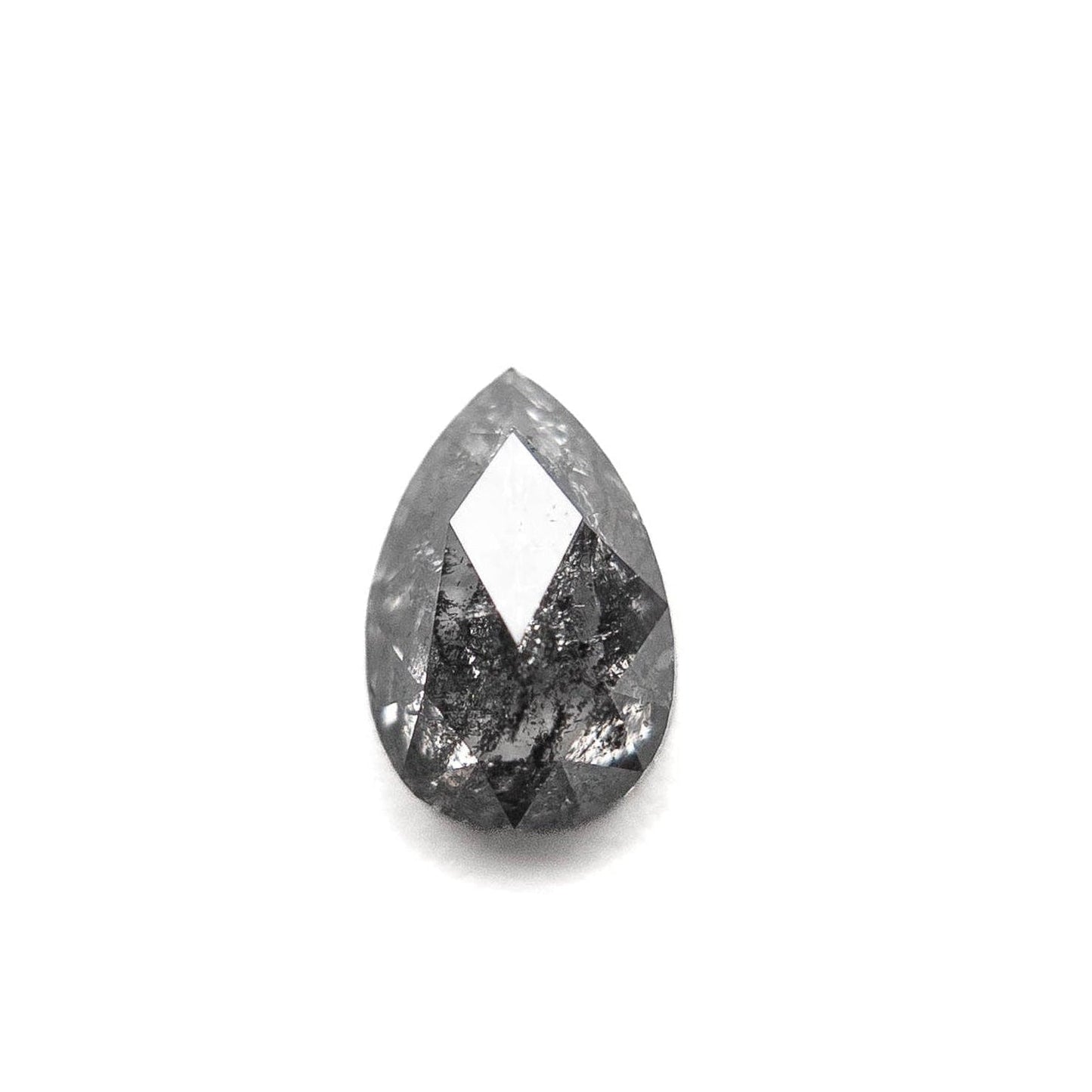 .80 Carat Salt and Pepper Rose Cut Pear Diamond