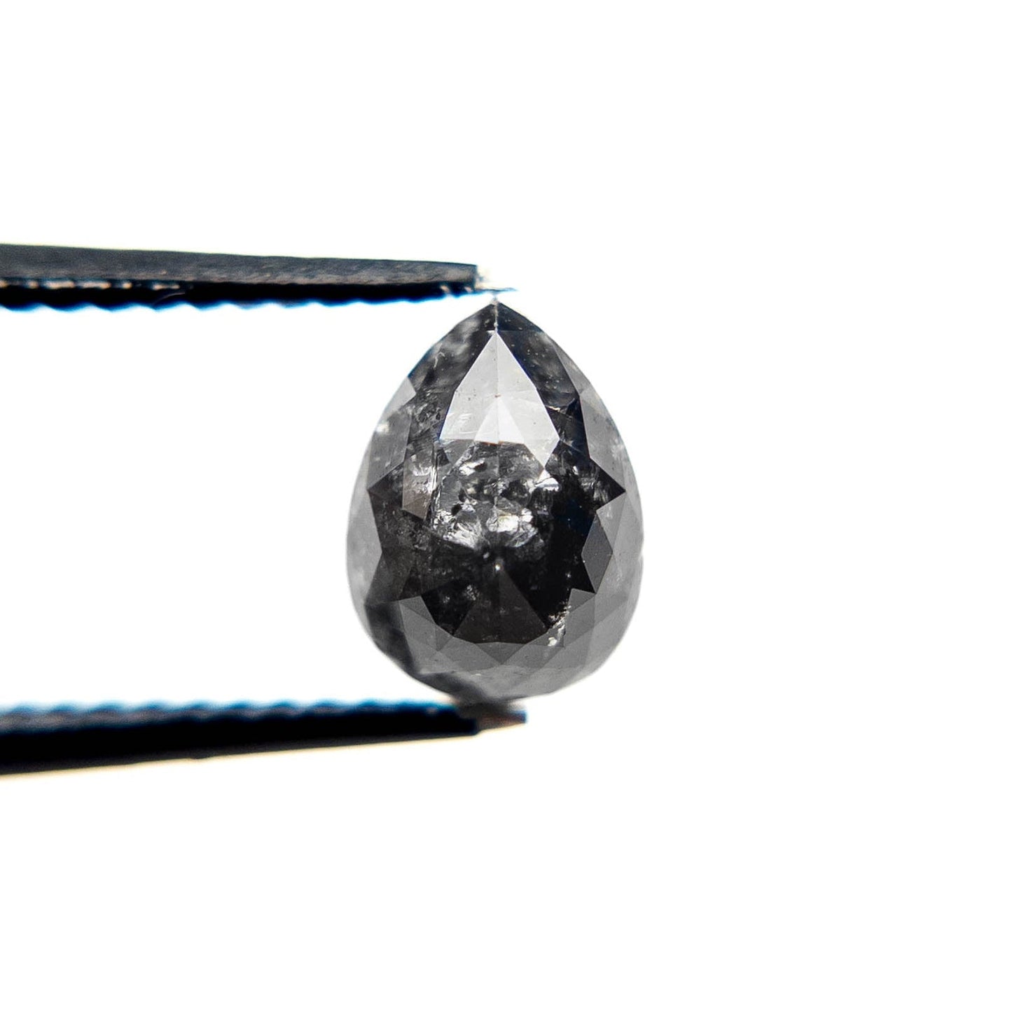 1.60 Carat Black Double Cut Pear Diamond