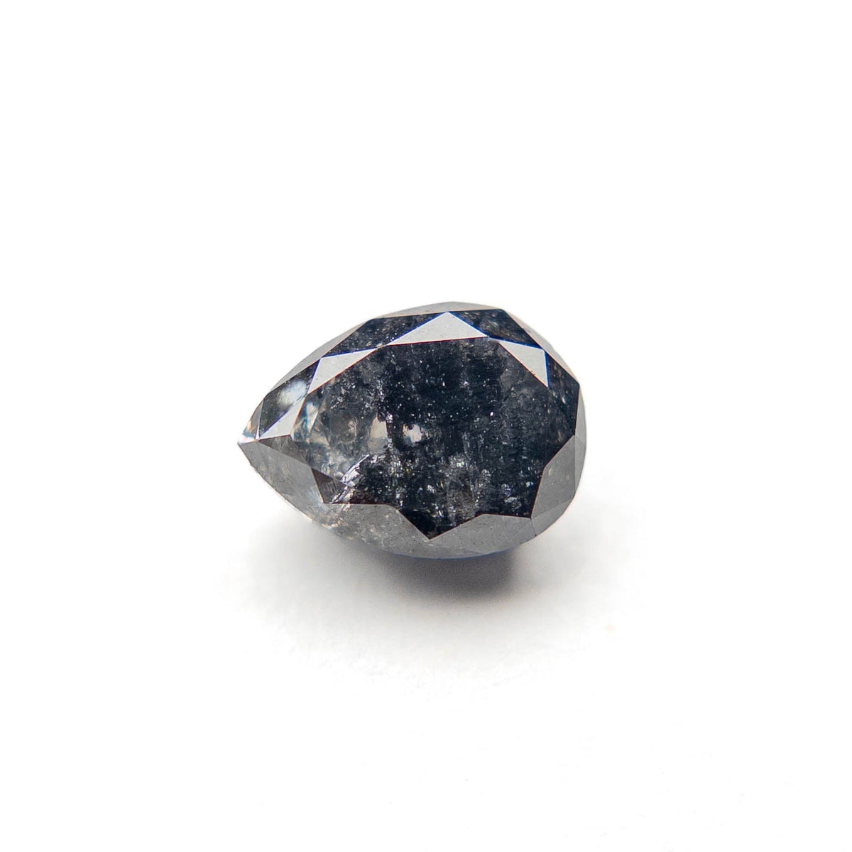 1.60 Carat Black Double Cut Pear Diamond