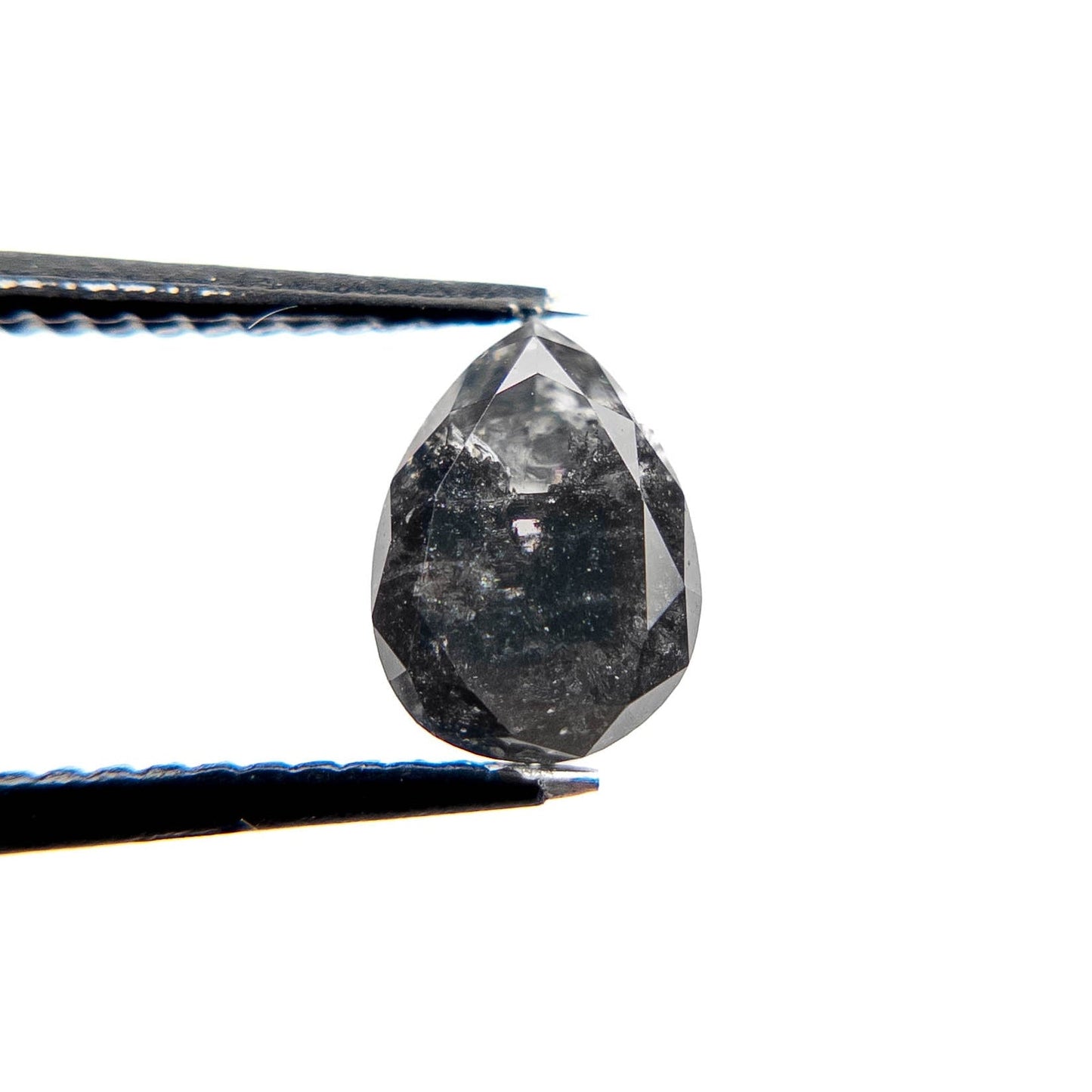1.60 Carat Black Double Cut Pear Diamond