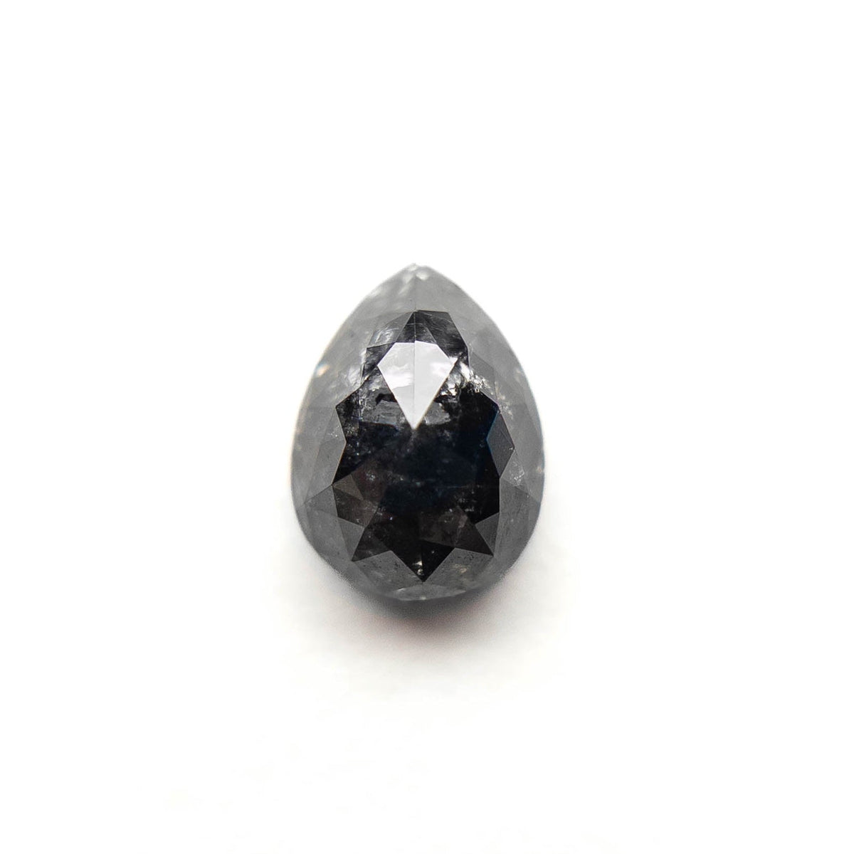 1.60 Carat Black Double Cut Pear Diamond