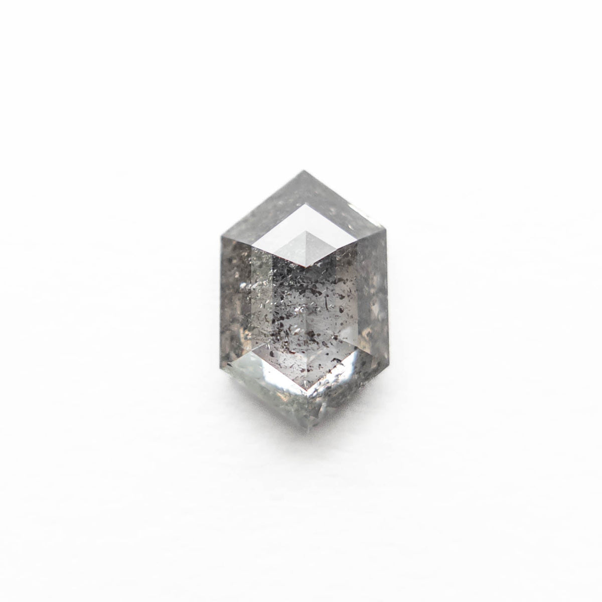 .93 Carat Salt and Pepper Rose Cut Hexagon Diamond