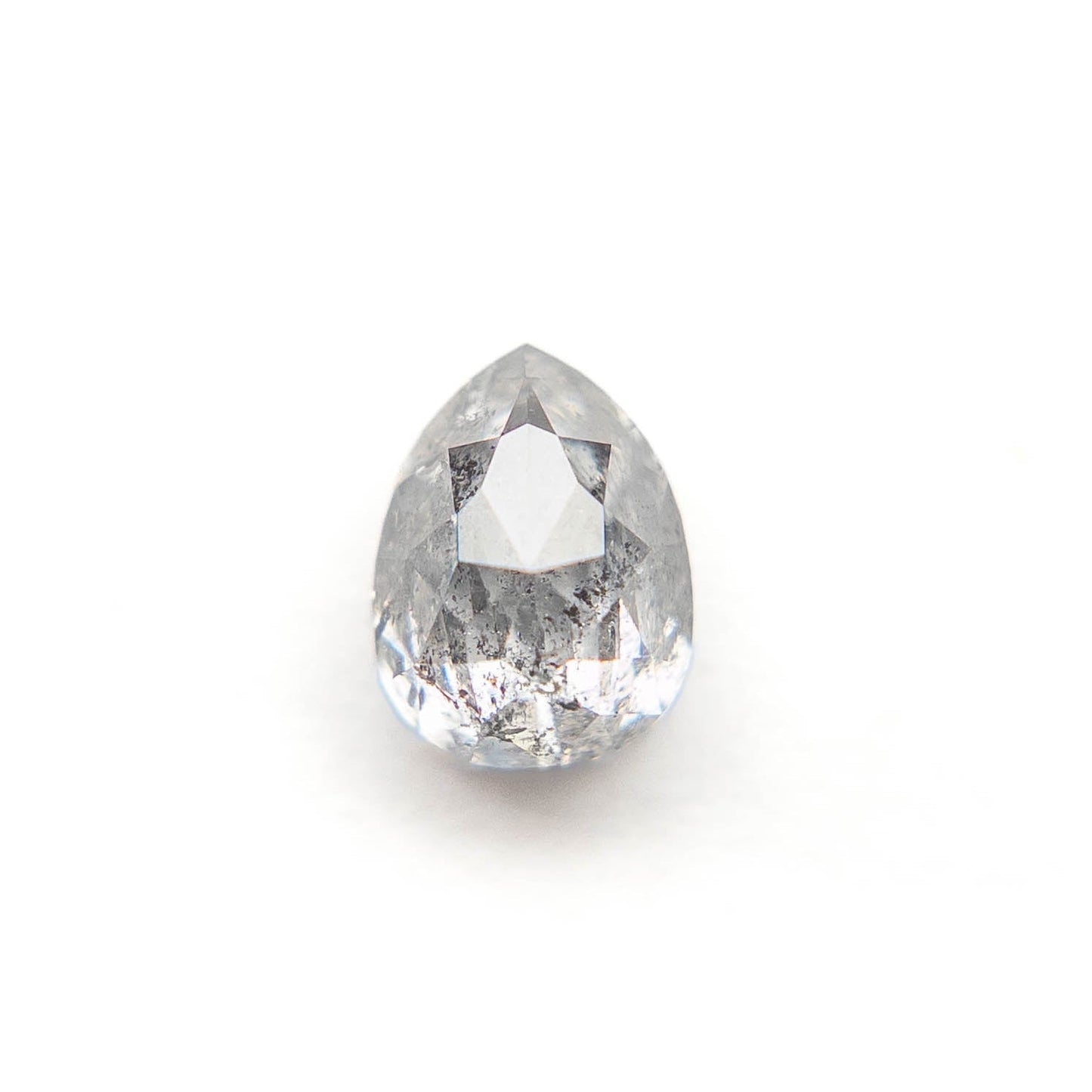 1.21 Carat Salt and Pepper Double Cut Pear Diamond