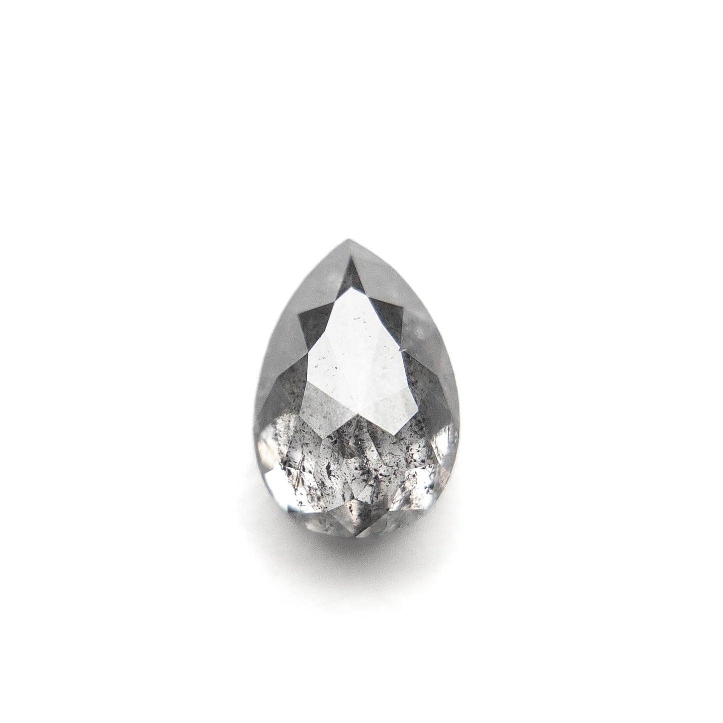 1.91 Carat Salt and Pepper Double Cut Pear Diamond