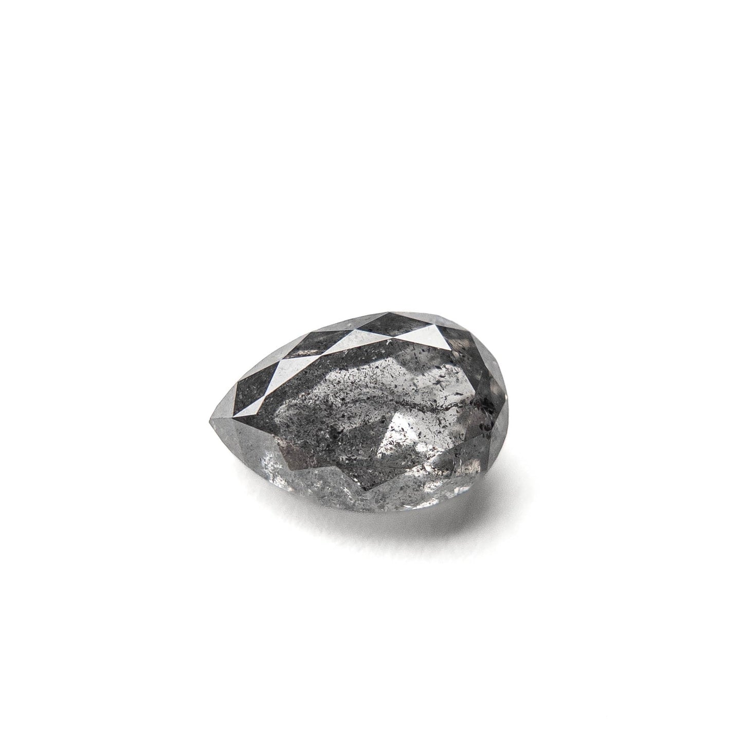 1.91 Carat Salt and Pepper Double Cut Pear Diamond