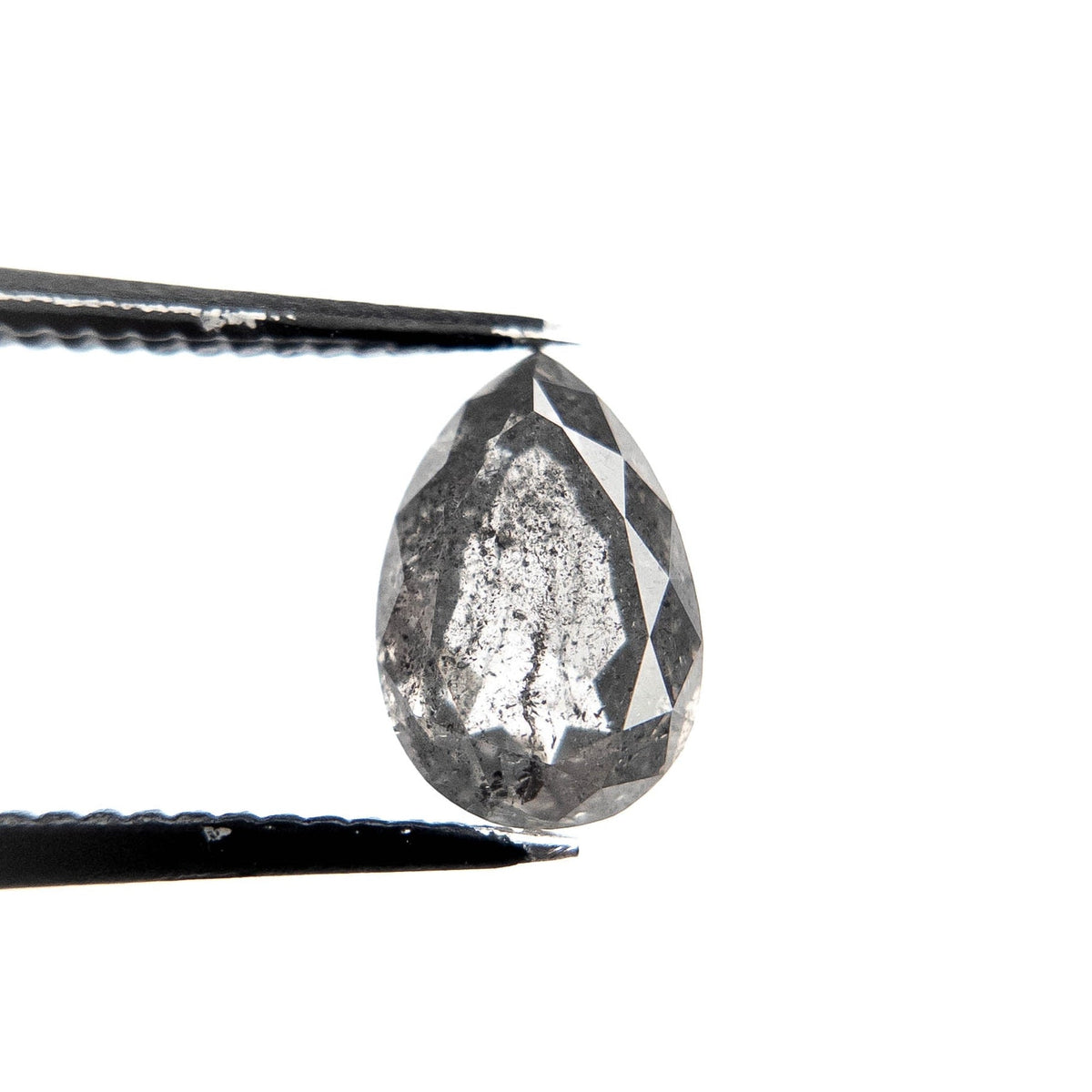 1.91 Carat Salt and Pepper Double Cut Pear Diamond