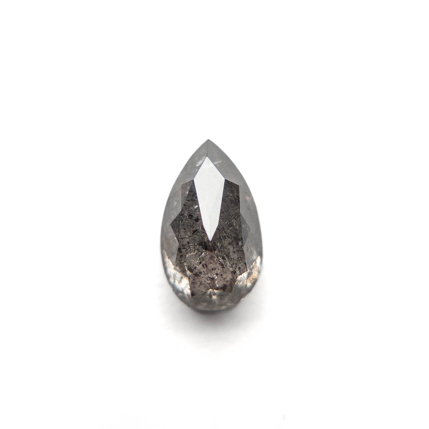 1.85 Carat Salt and Pepper Double Cut Pear Diamond