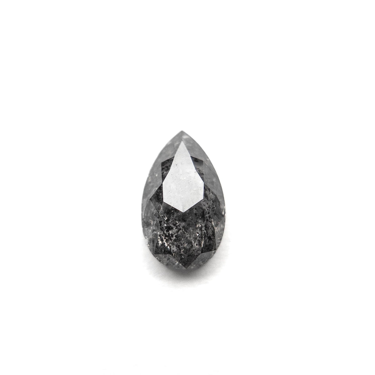 .94 Carat Salt and Pepper Double Cut Pear Diamond