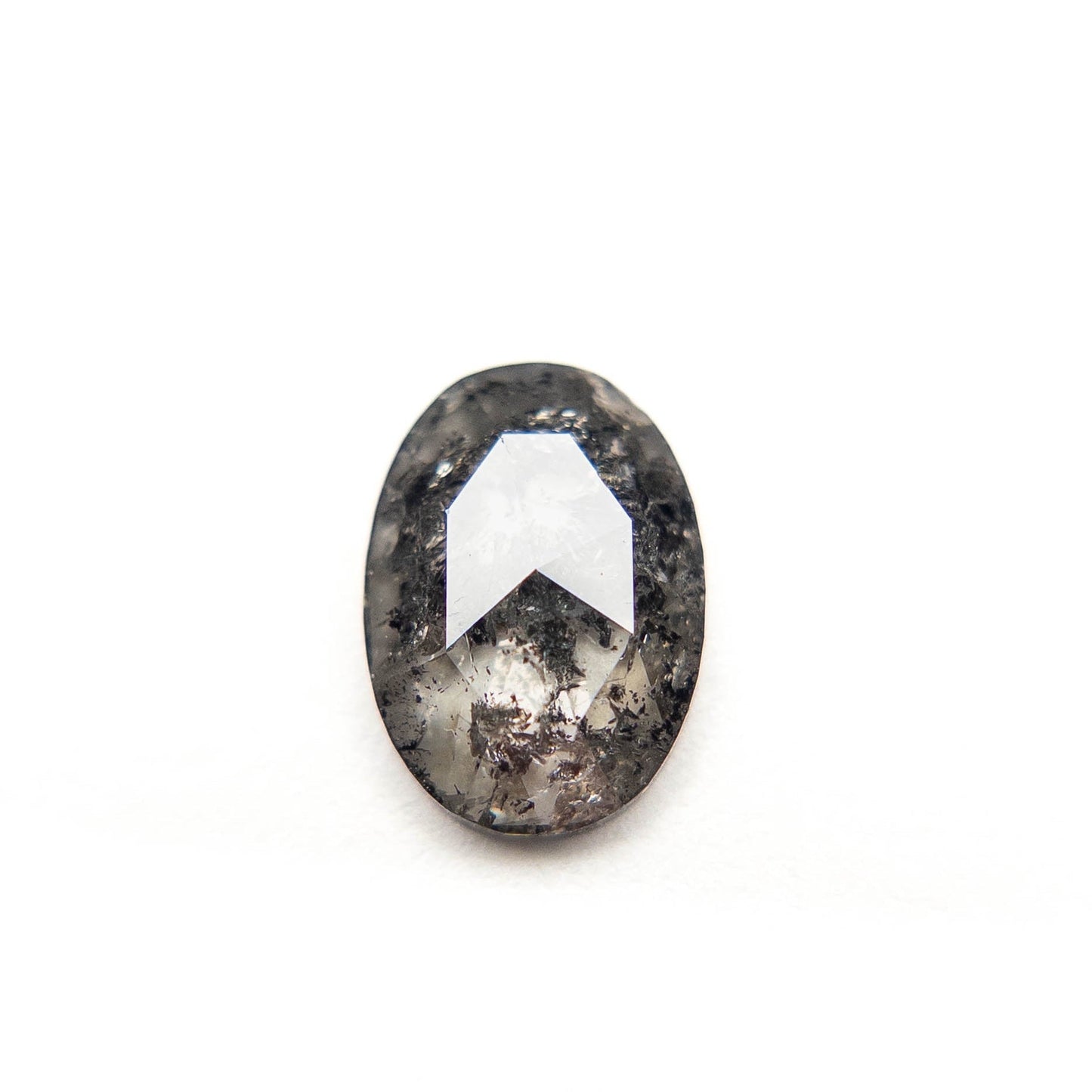 1.40 Carat Salt and Pepper Rose Cut Oval Diamond