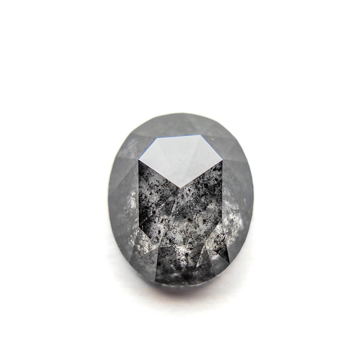 3 Carat Salt and Pepper Rose Cut Oval Diamond