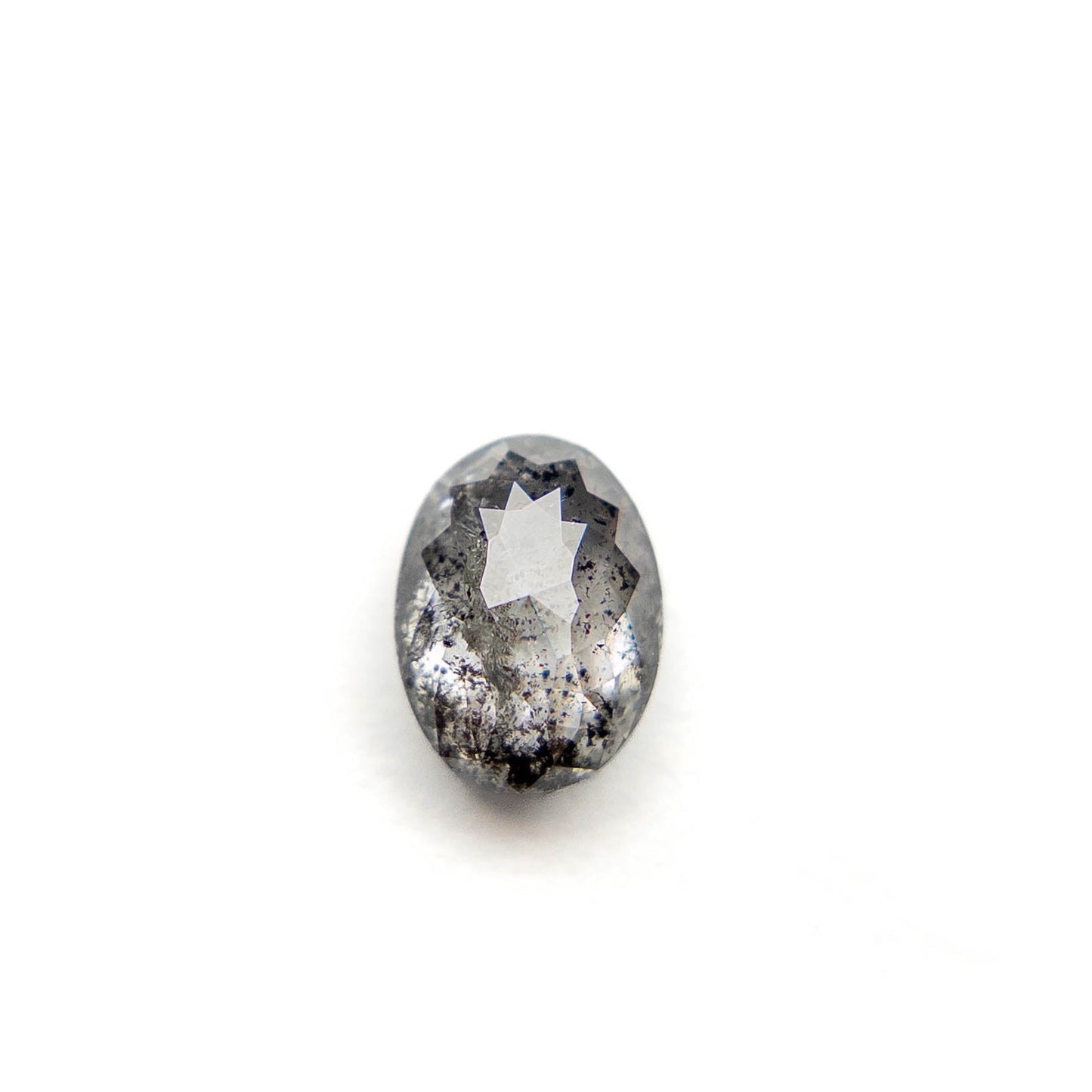 .75 Carat Salt and Pepper Rose Cut Oval Diamond