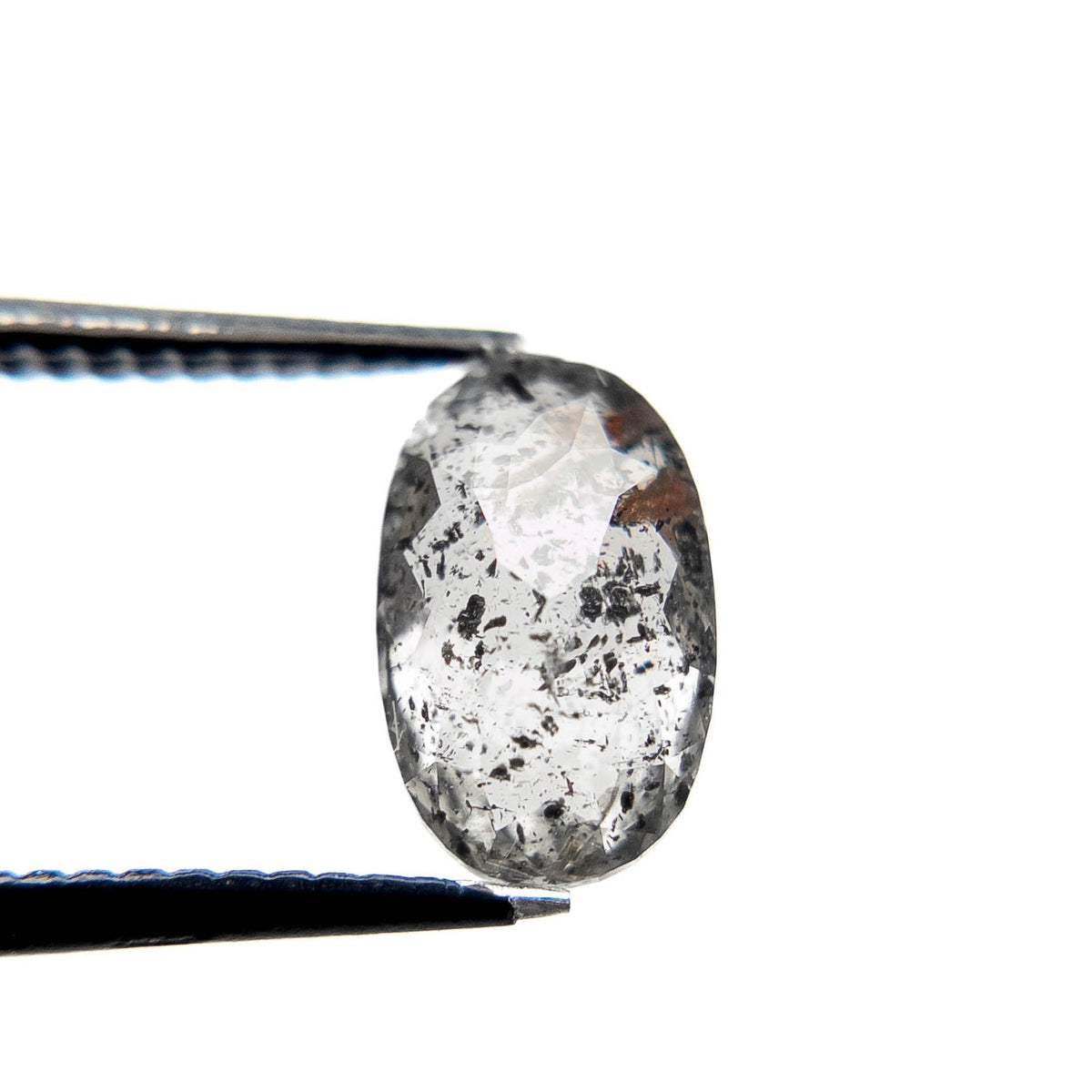 2.06 Carat Salt and Pepper Double Cut Oval Diamond