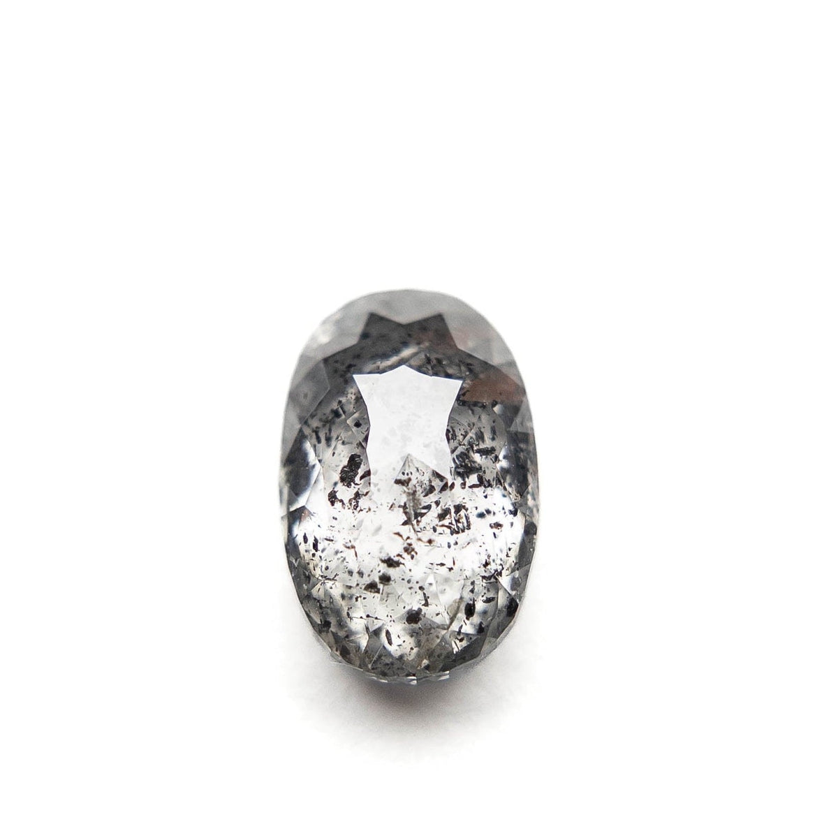 2.06 Carat Salt and Pepper Double Cut Oval Diamond