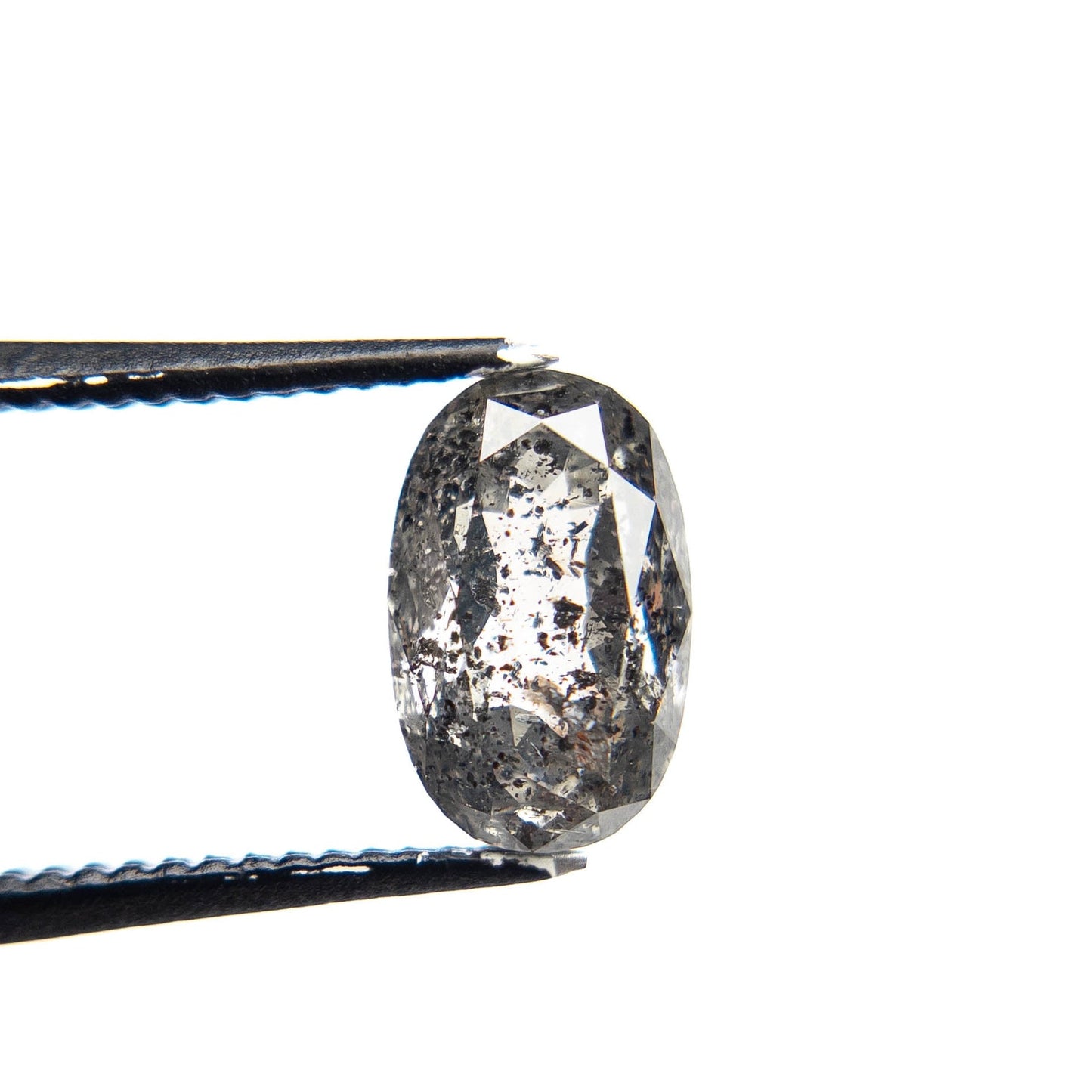 2.06 Carat Salt and Pepper Double Cut Oval Diamond