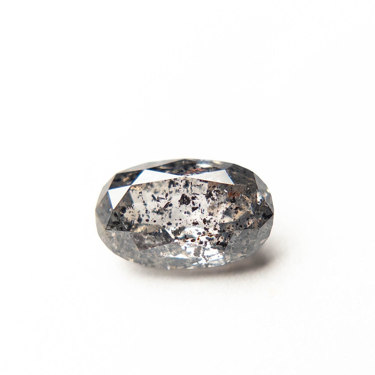 2.06 Carat Salt and Pepper Double Cut Oval Diamond