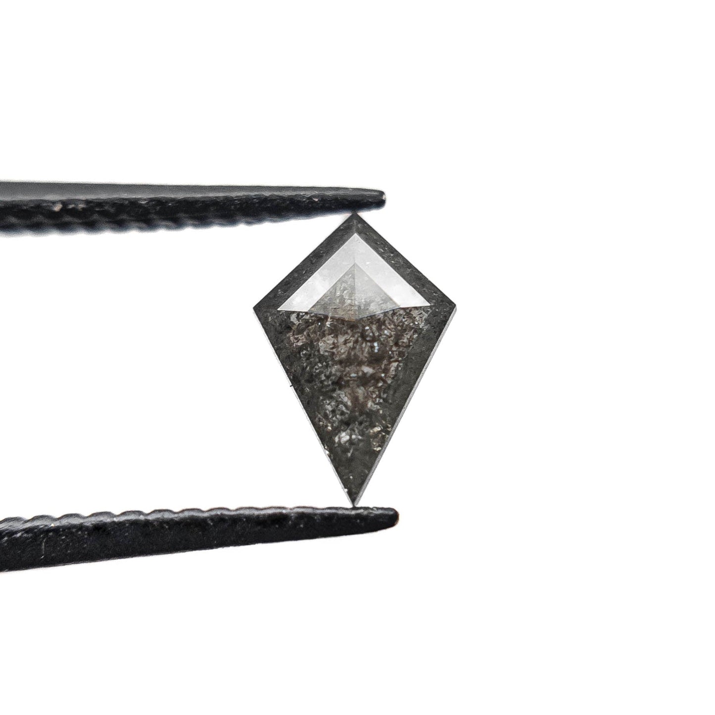 .65 Carat Black Salt and Pepper Rose Cut Kite Diamond