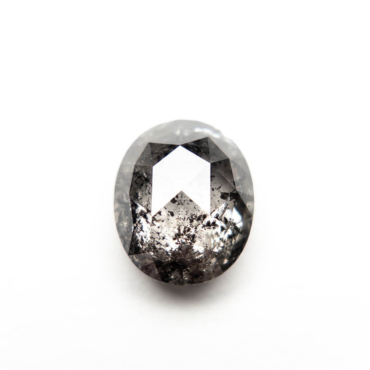 2.75 Carat Salt and Pepper Double Cut Oval Diamond
