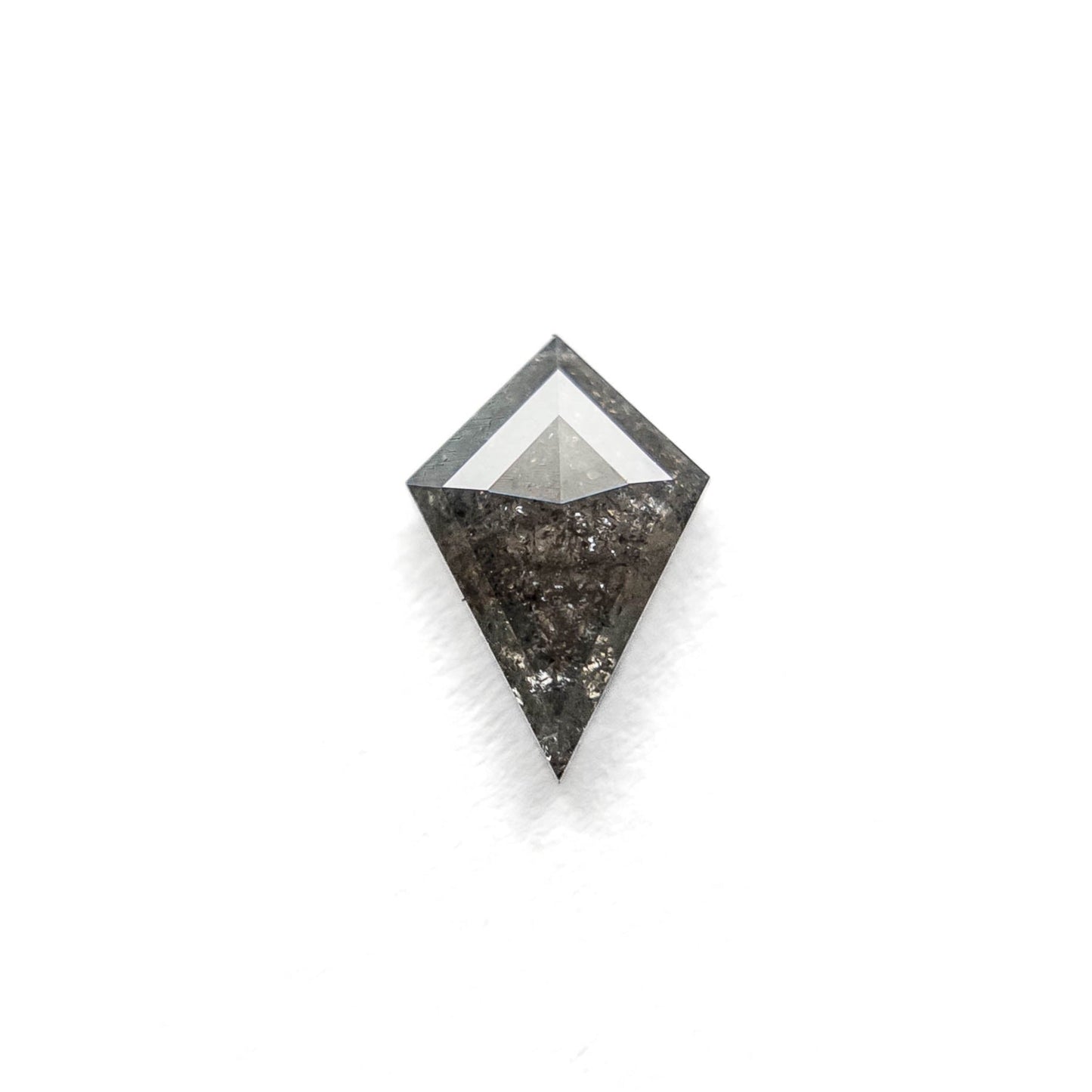 .65 Carat Black Salt and Pepper Rose Cut Kite Diamond