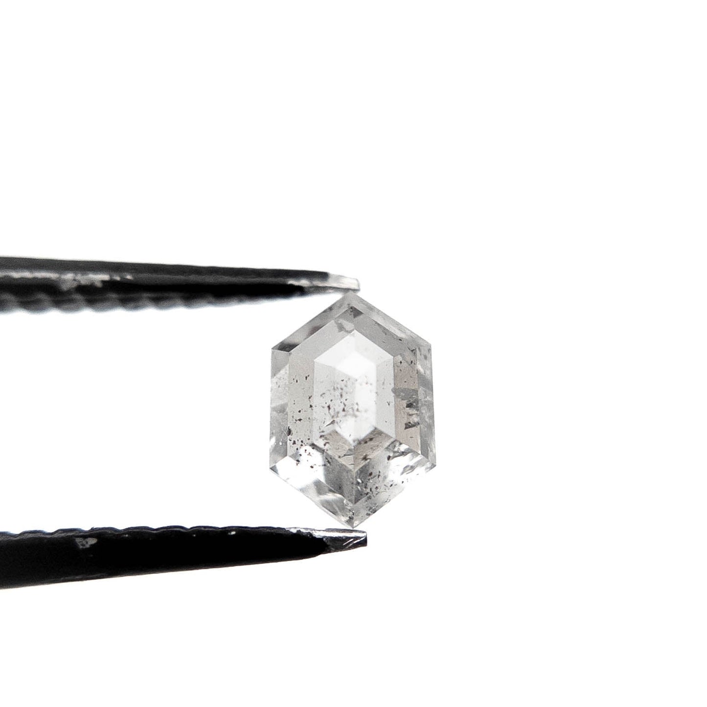.67 Carat Canadian Salt and Pepper Double Cut Hexagon Diamond