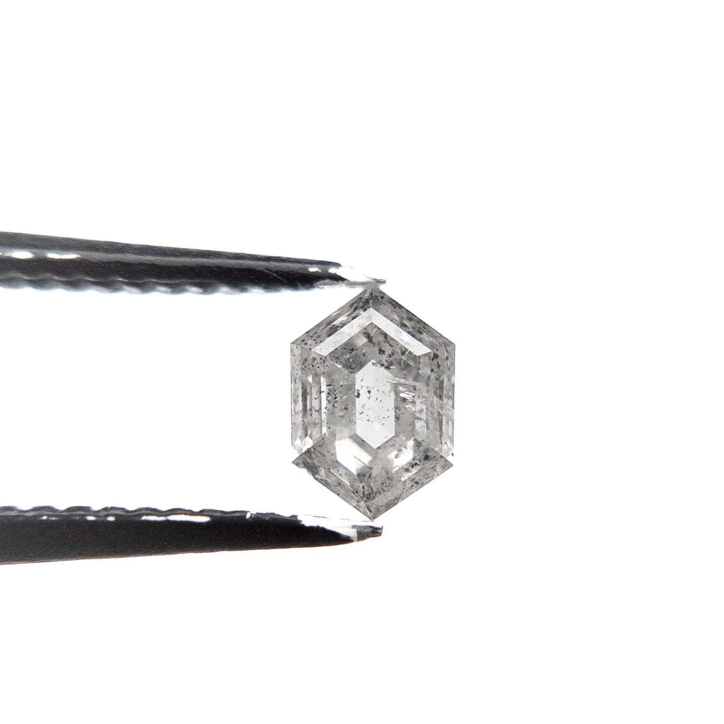 .67 Carat Canadian Salt and Pepper Double Cut Hexagon Diamond