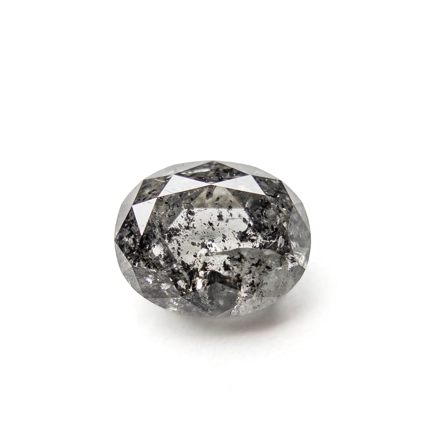 2.75 Carat Salt and Pepper Double Cut Oval Diamond