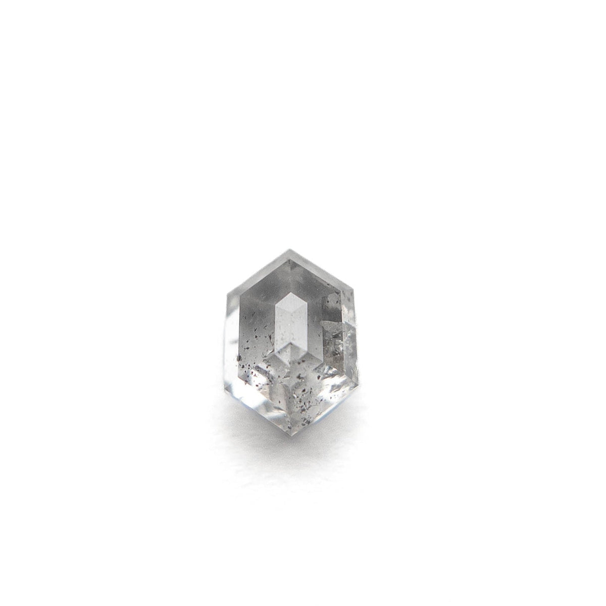 .67 Carat Canadian Salt and Pepper Double Cut Hexagon Diamond