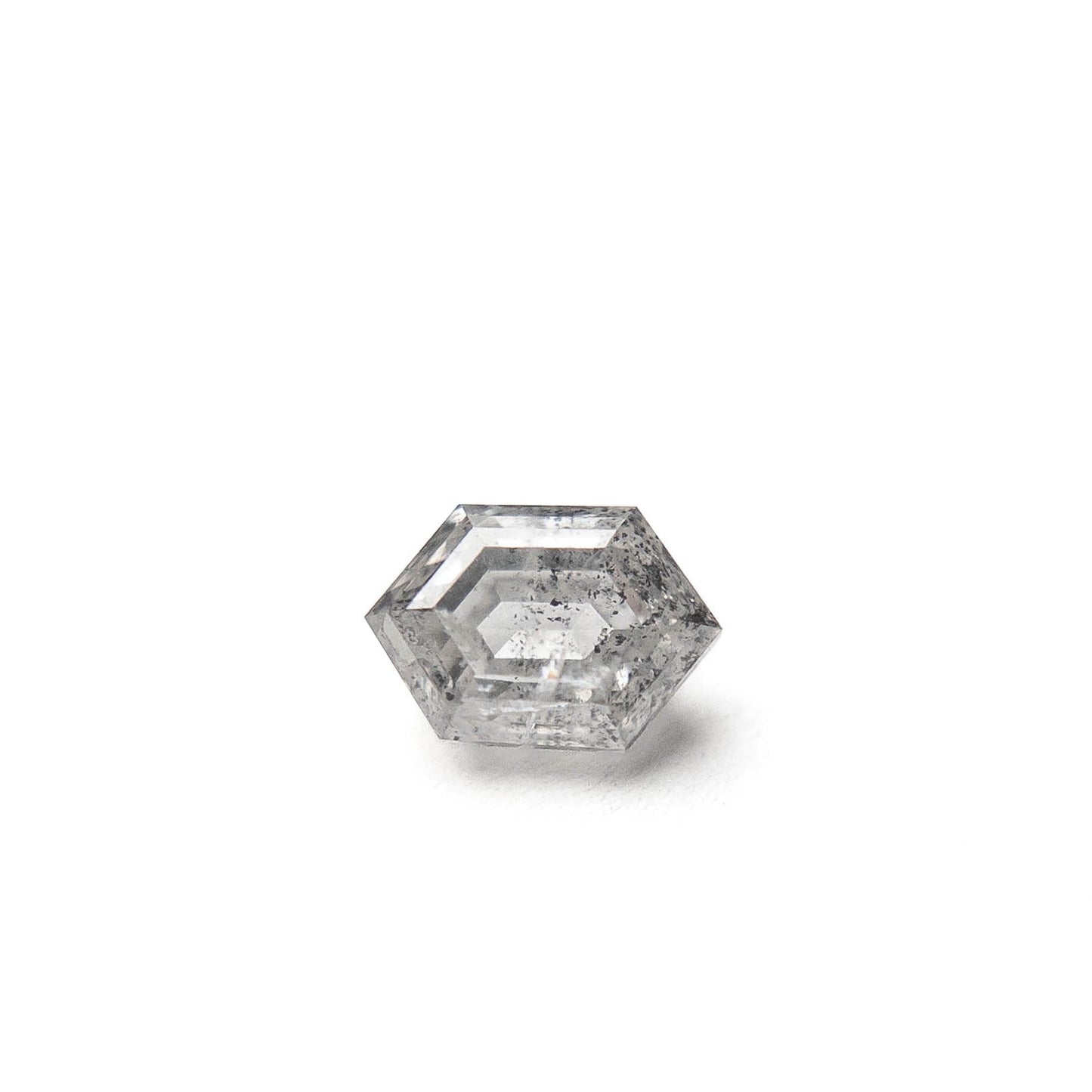 .67 Carat Canadian Salt and Pepper Double Cut Hexagon Diamond