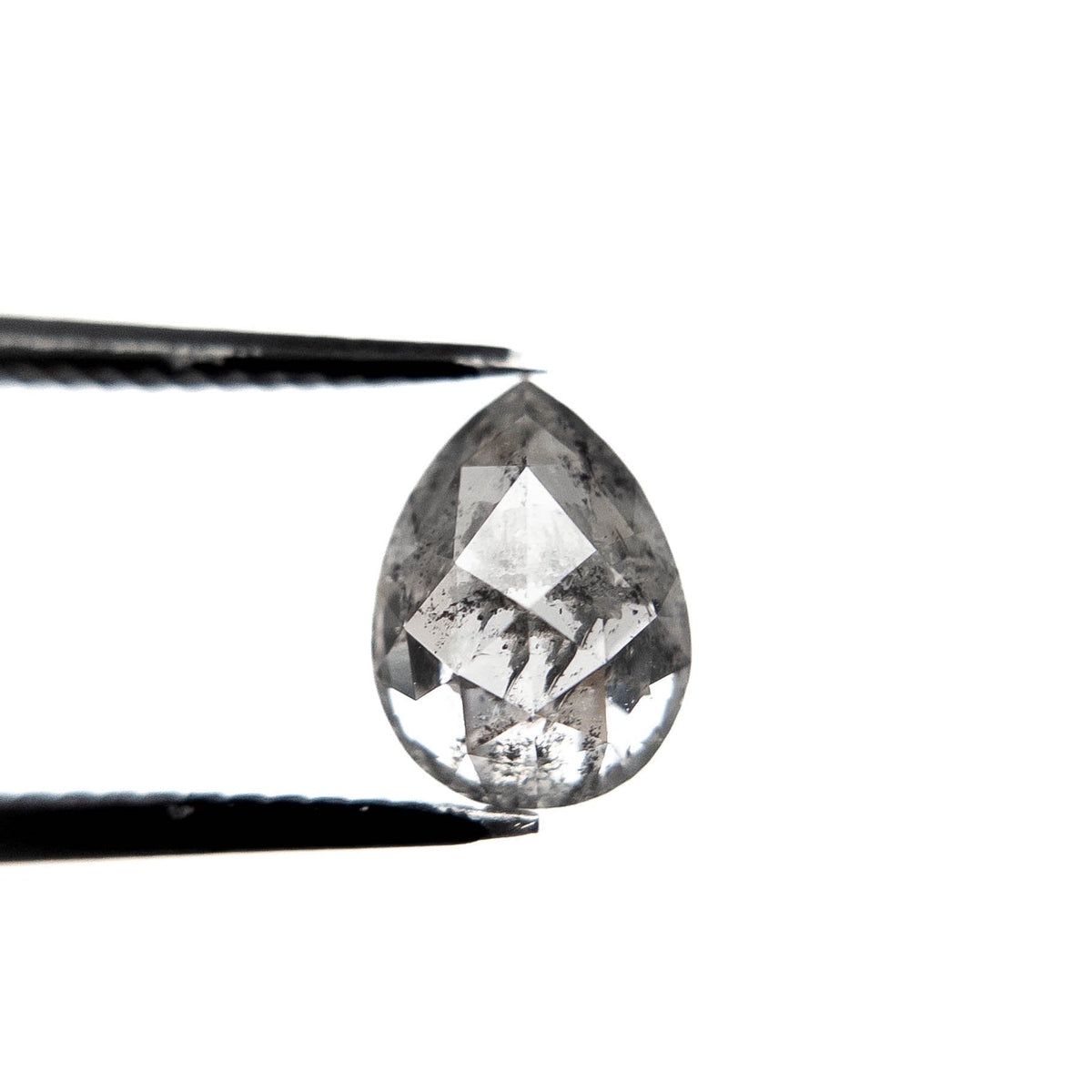 1.54 Carat Canadian Salt and Pepper Double Cut Pear Diamond