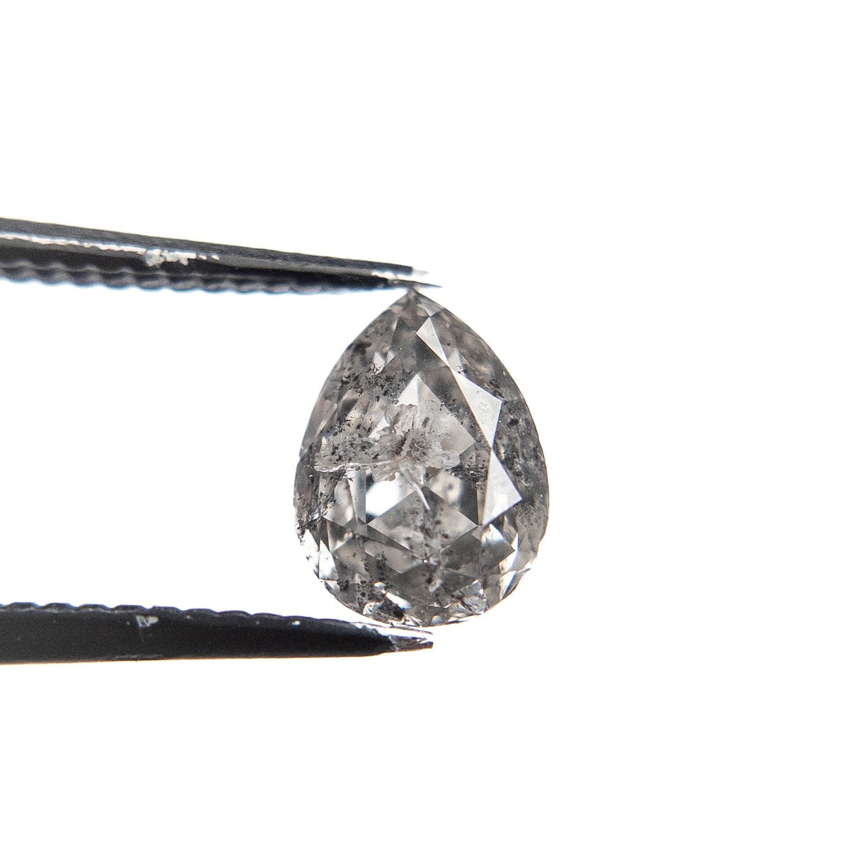1.54 Carat Canadian Salt and Pepper Double Cut Pear Diamond